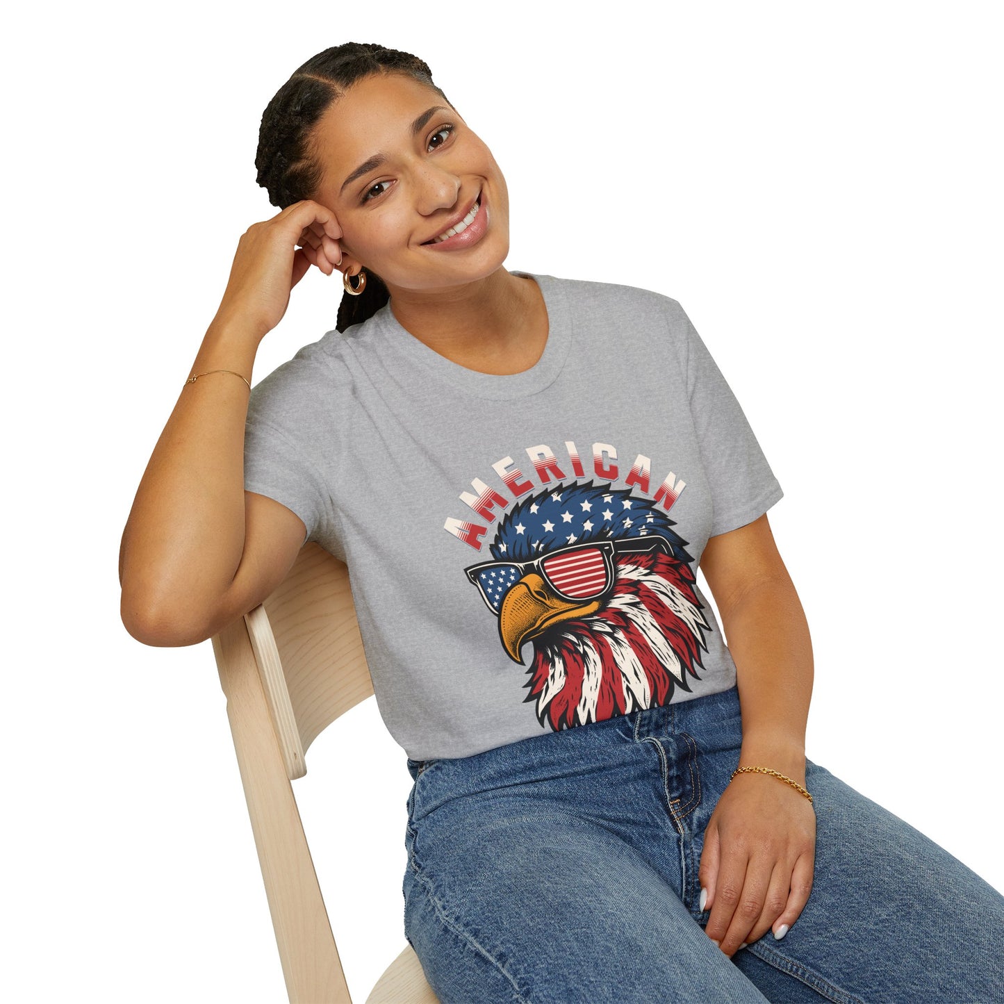 American Eagle USA Unisex Streetwear T-Shirt | American Graphic T-Shirt | Eagle Rebel Frequency
