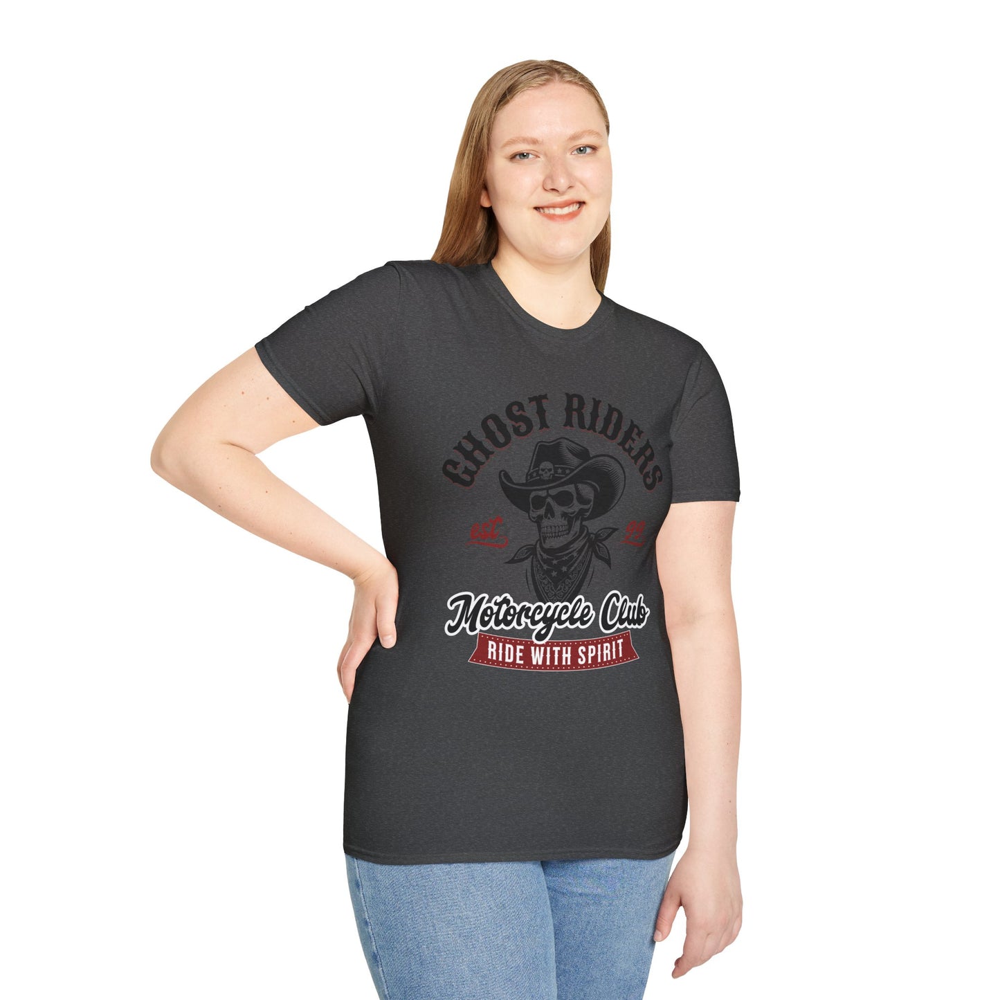 Ghost Riders Motorcycle Club Unisex Streetwear T-Shirt | Motorcycle Club Apparel | Casual Graphic Tee | Motorcycle Rebel Frequency