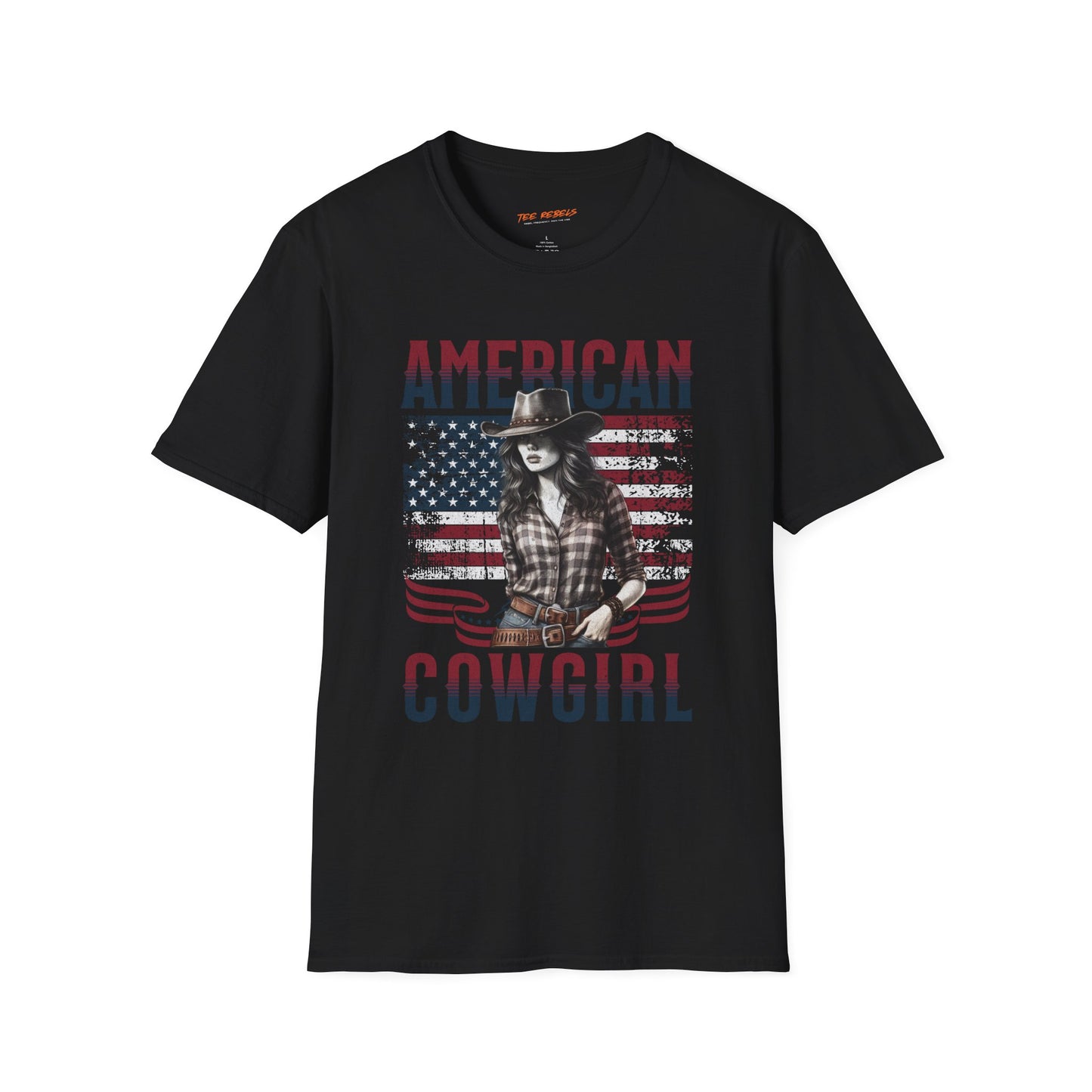 American Cowgirl Unisex Streetwear T-Shirt | American Graphic T-Shirt | Cowgirl Rebel Frequency