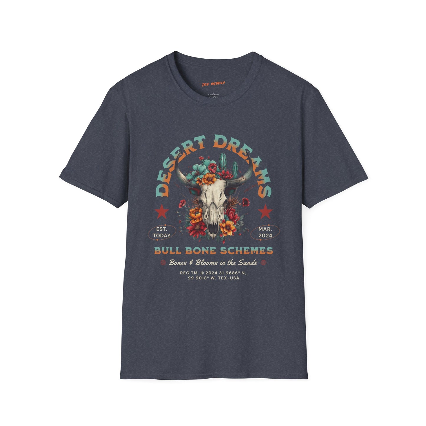 Desert Dreams Unisex Streetwear T-Shirt | Western Vintage Graphic Tee | Desert Rebel Frequency
