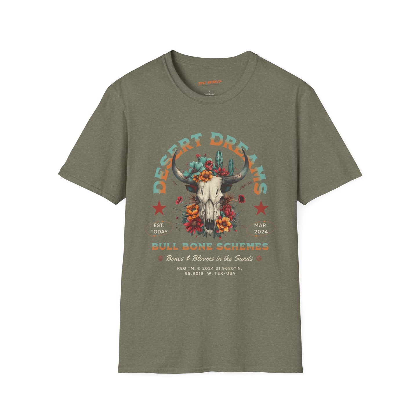Desert Dreams Unisex Streetwear T-Shirt | Western Vintage Graphic Tee | Desert Rebel Frequency