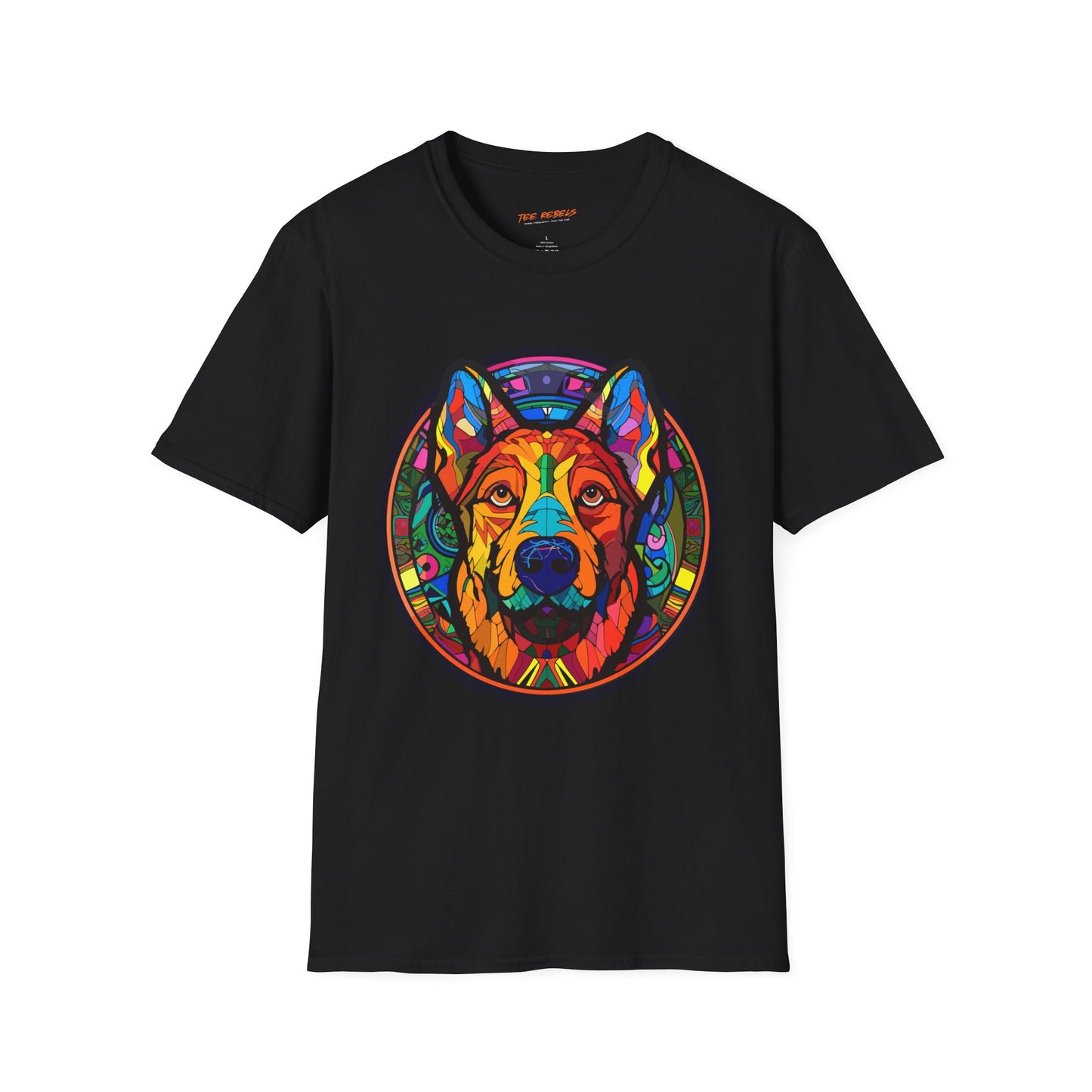 Psychedelic Dog Art Unisex T-Shirt | Dog Rebel Frequency