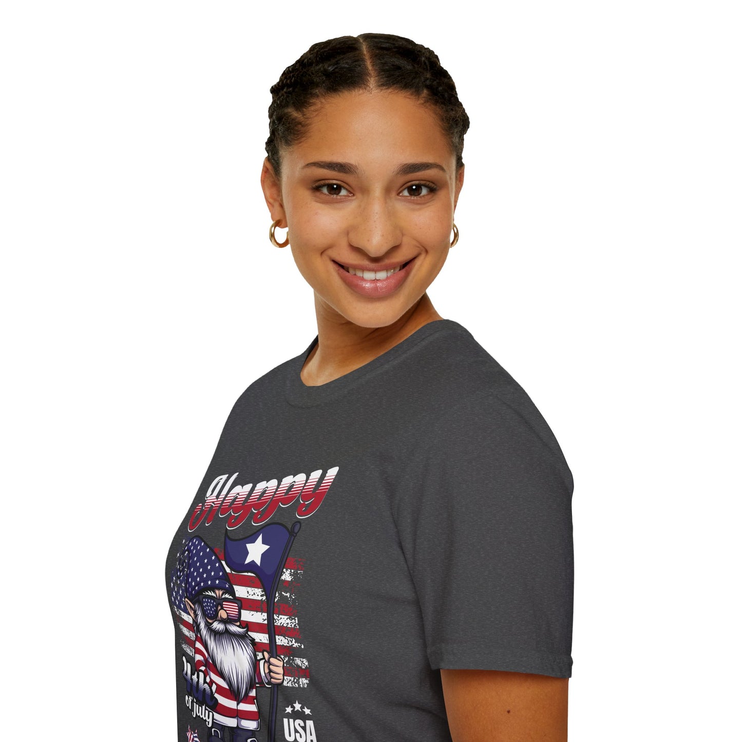 Gnome Happy 4th of July Unisex Streetwear T-Shirt | 4th of July Graphic T-Shirt | Gnome Rebel Frequency
