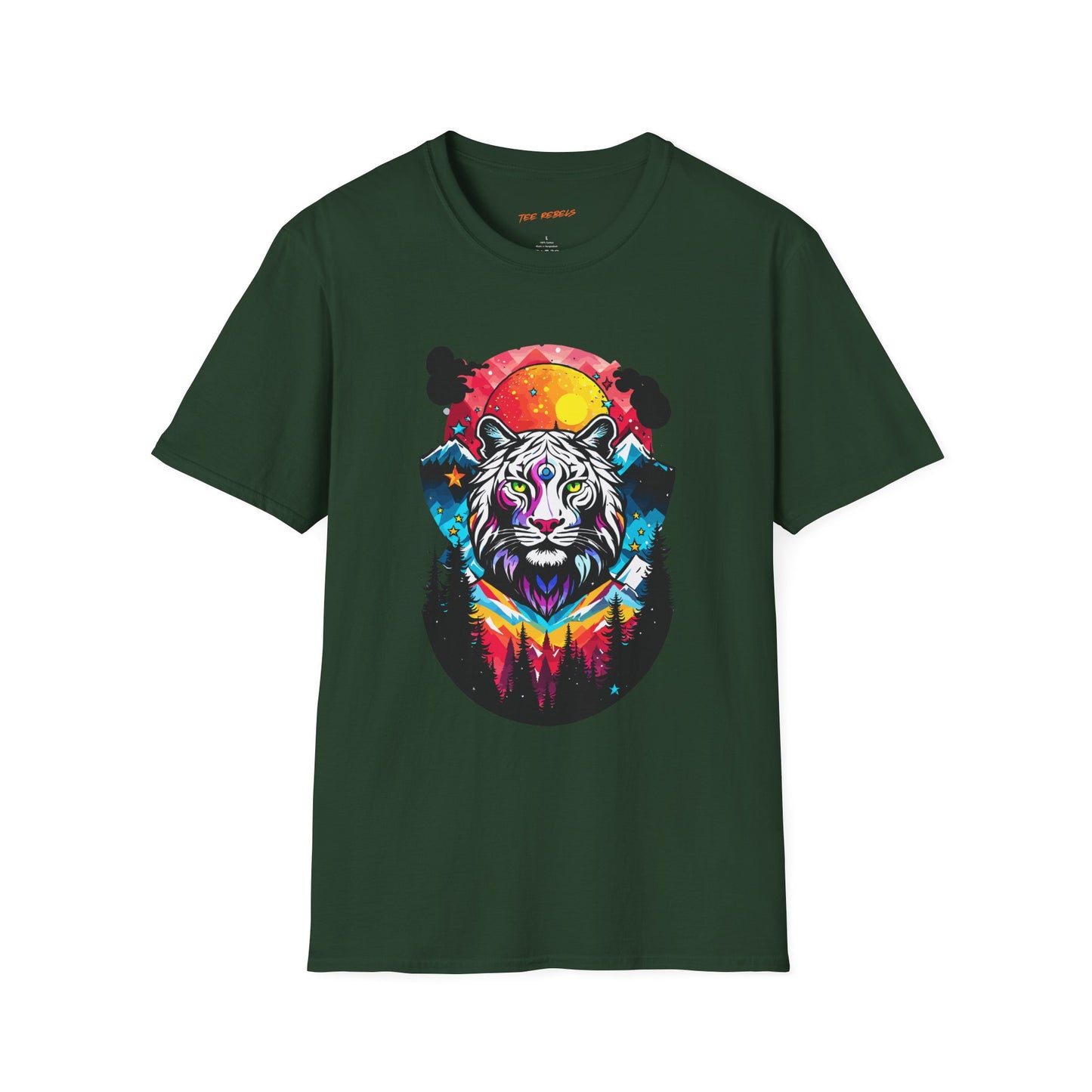 Mystic Tiger Teeshirt | Unisex Softstyle Tee for Nature Lovers | Tiger Frequency