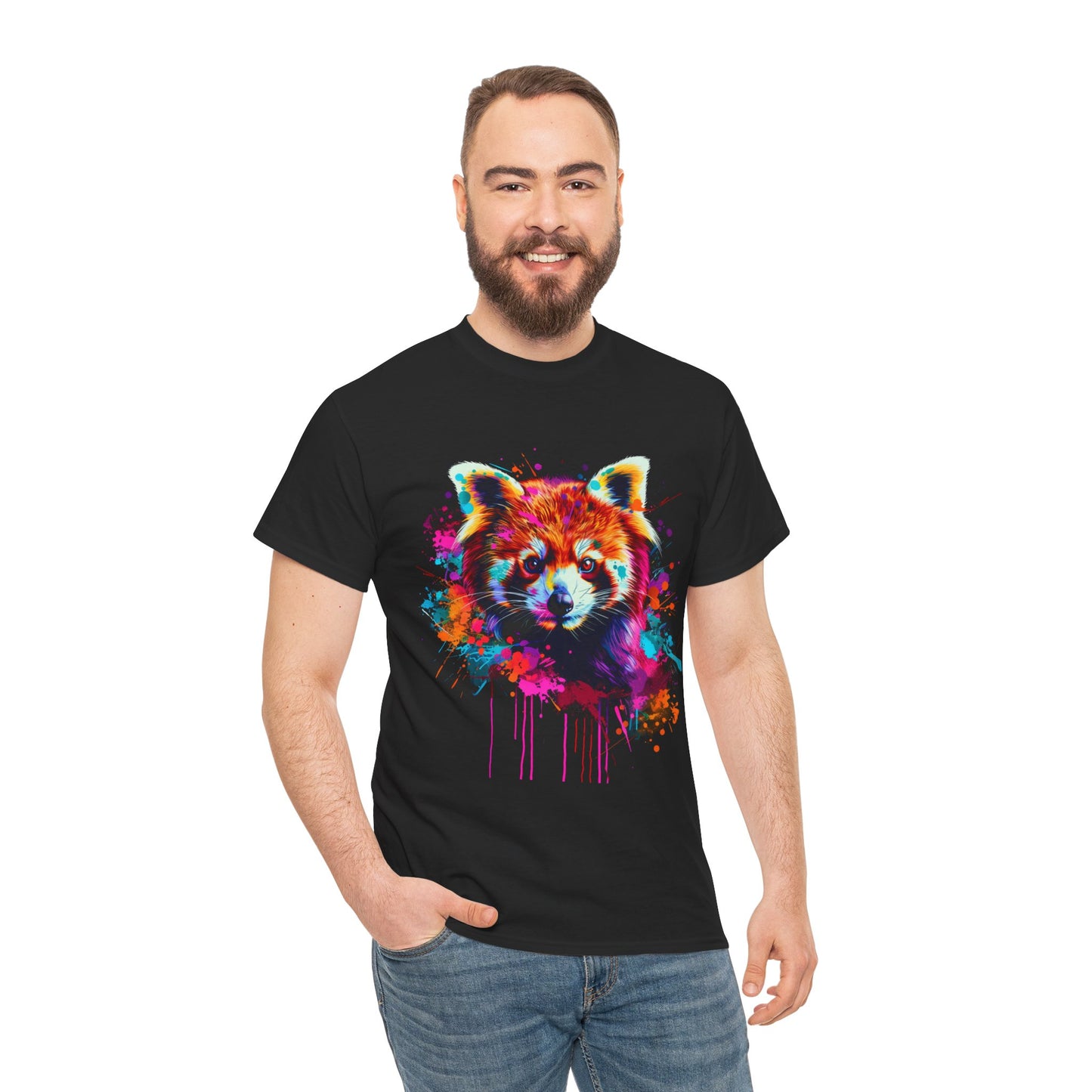 Colorful Fox Graphic Unisex Heavy Cotton Tee | Fox Rebel Frequency