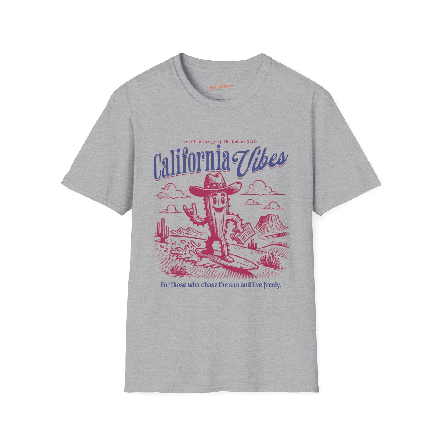 California Vibes Unisex Streetwear T-Shirt | American West Graphic T-Shirt | Californian Rebel Frequency