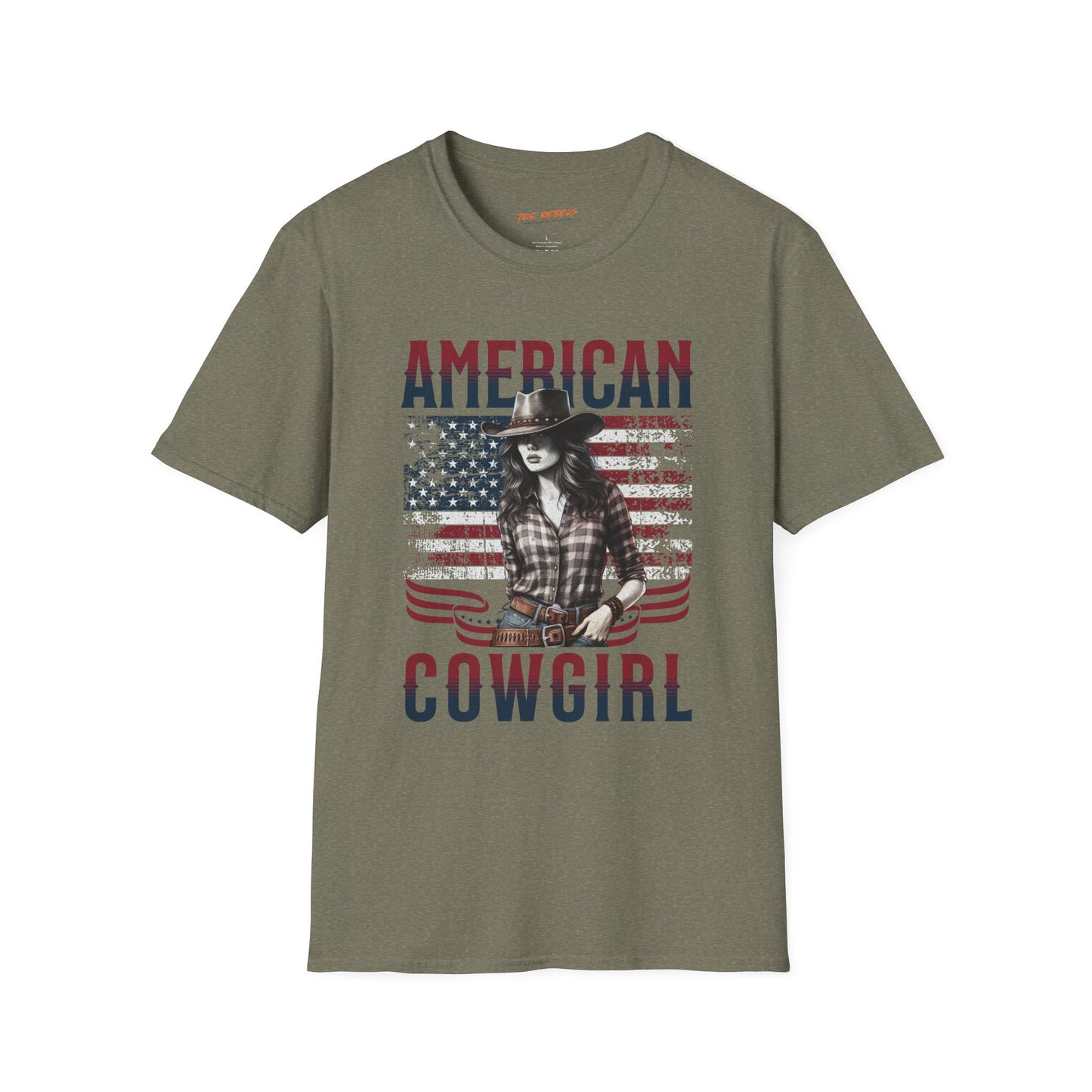 American Cowgirl Unisex Streetwear T-Shirt | American Graphic T-Shirt | Cowgirl Rebel Frequency
