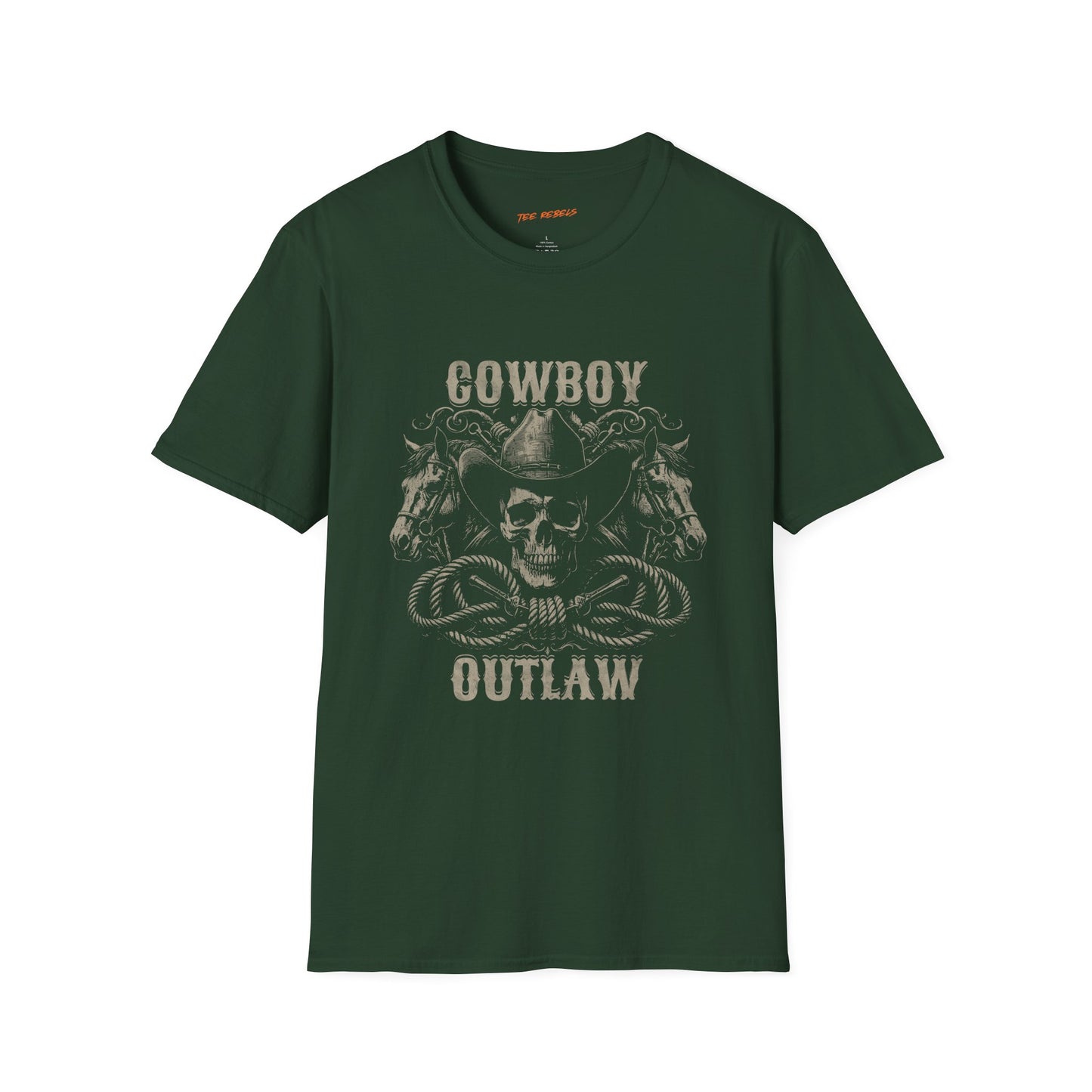 Cowboy Outlaw Unisex Streetwear T-Shirt | Cowboy Graphic T-Shirt | Outlaw Rebel Frequency