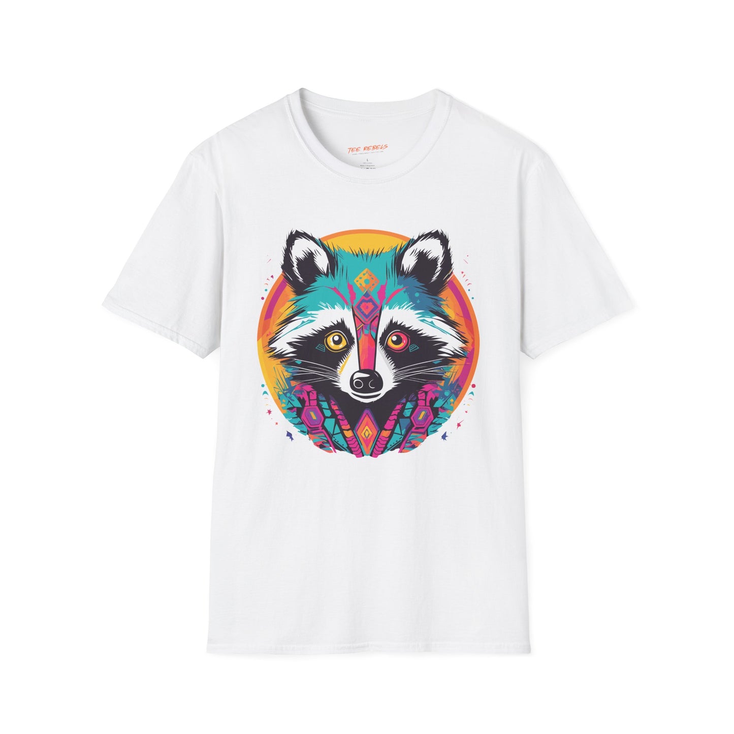 Psychedelic Raccoon Raver Unisex T-Shirt | Raccoon Rebel Frequency