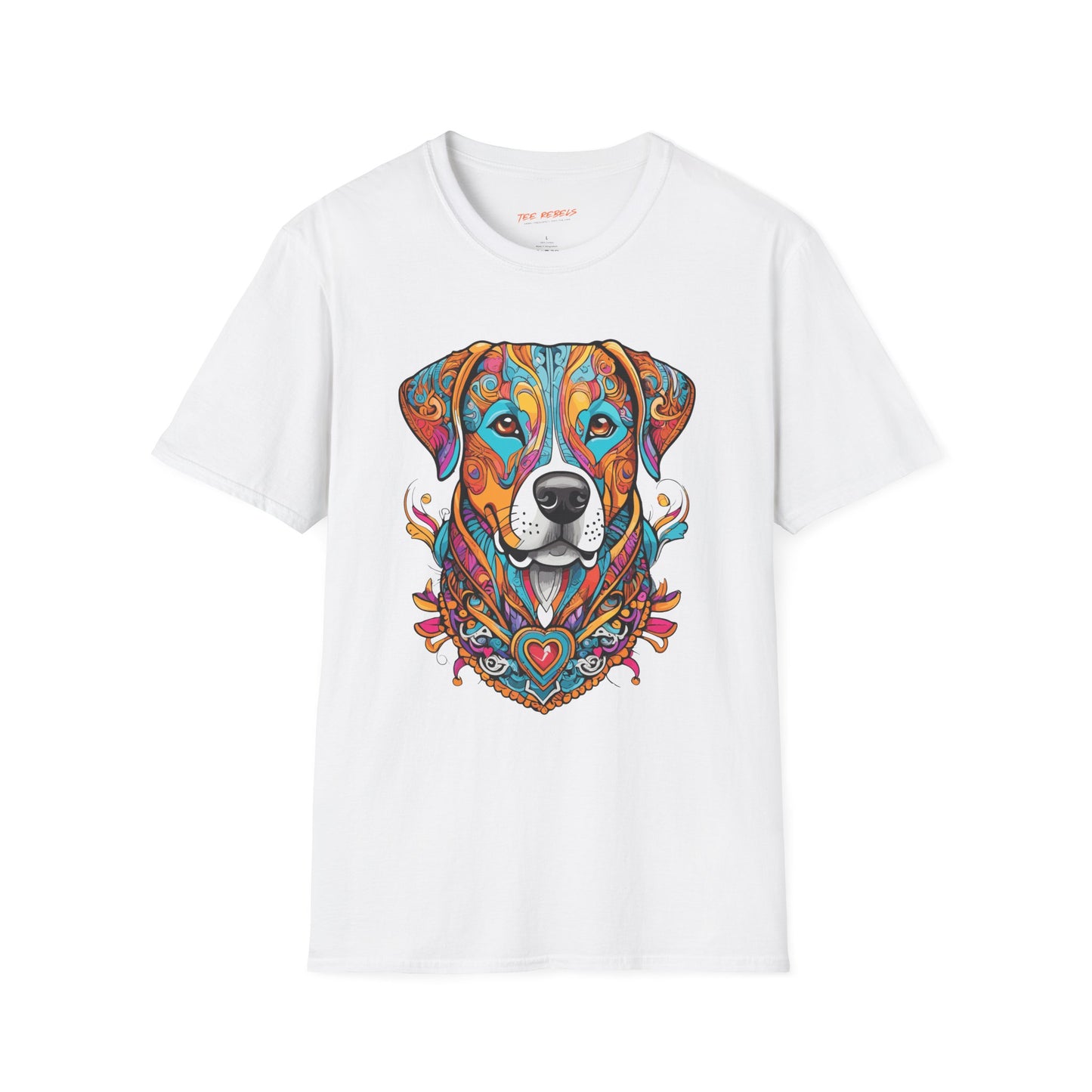 Psychedelic Dog Art Unisex T-Shirt | Dog Rebel Frequency