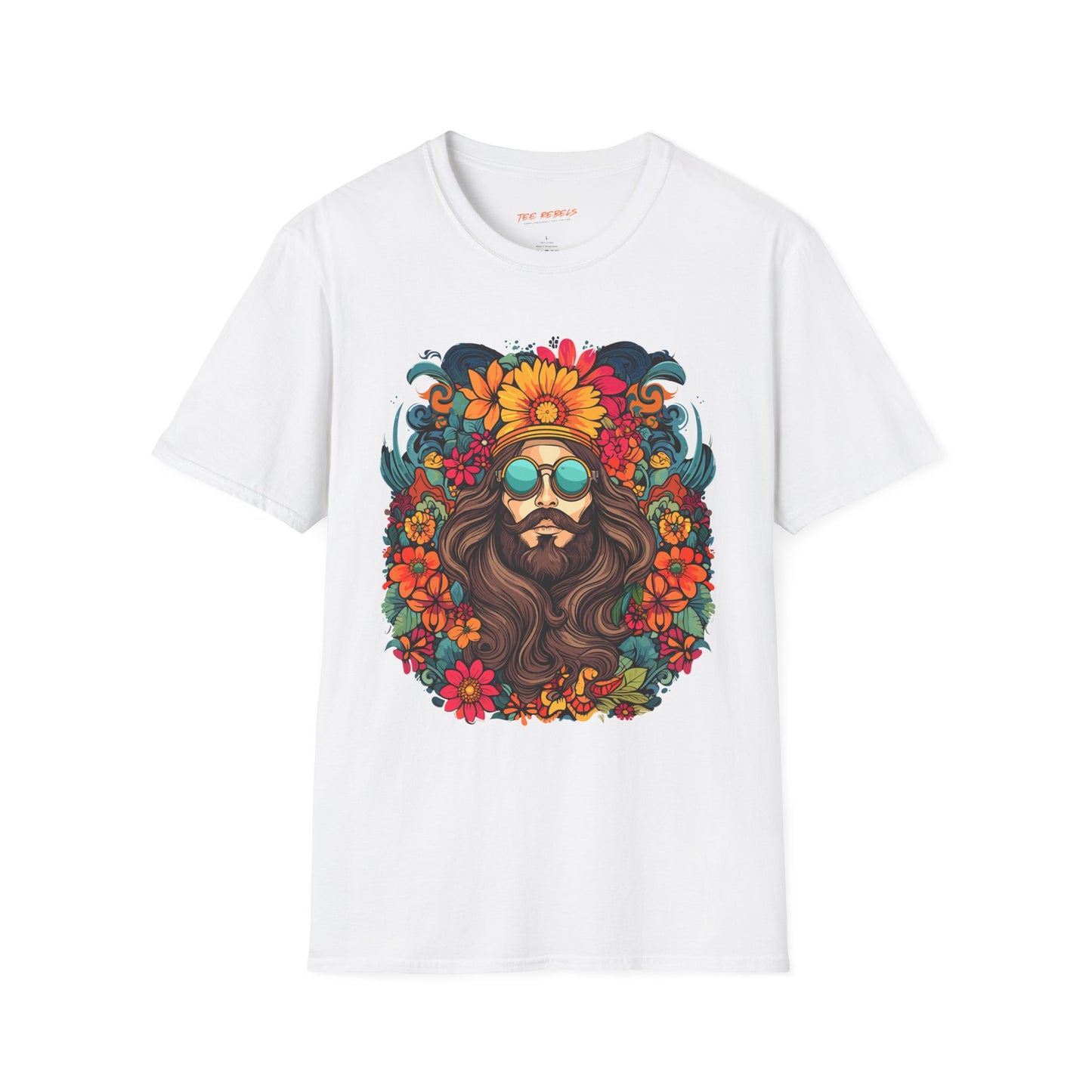 Psychedelic Bohemian Floral Man Unisex T-Shirt | Bohemian Rebel Frequency