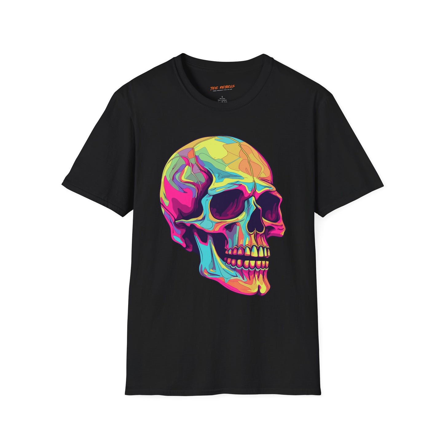 Psychedelic Skull Head Unisex T-Shirt | Skull Rebel Frequency