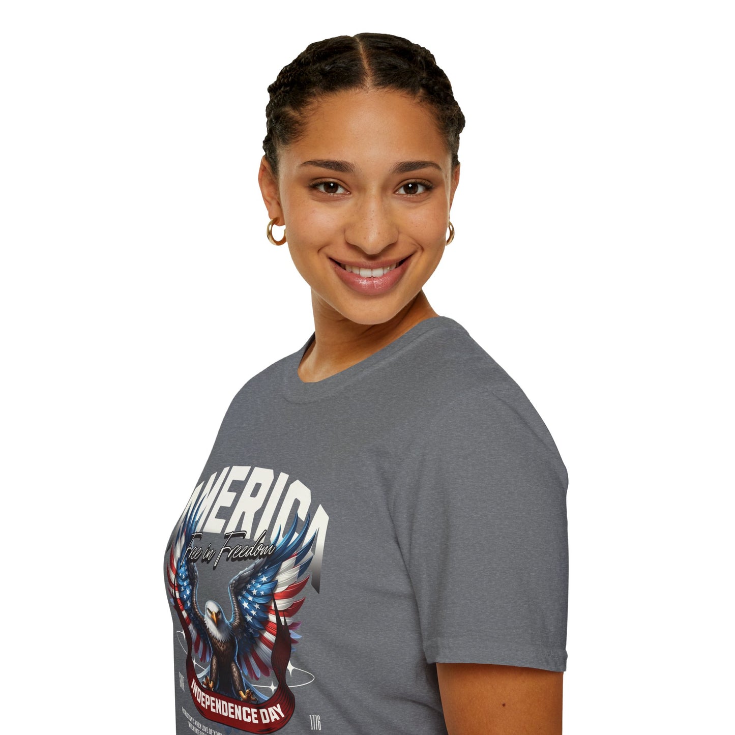 America Independence Day Eagle Unisex Streetwear T-Shirt | America Graphic Tee | Eagle Rebel Frequency