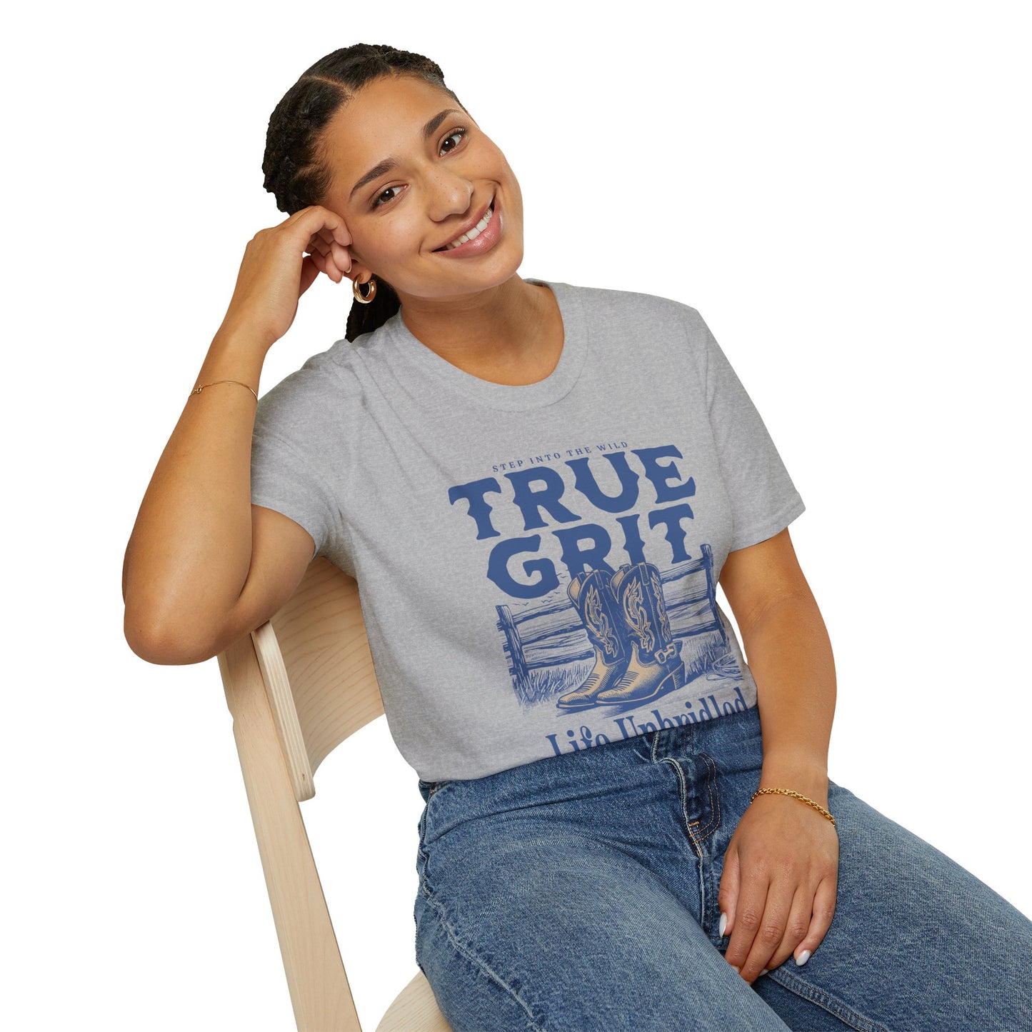 True Grit Unisex Streetwear T-Shirt | American West Graphic T-Shirt | Cowboy Rebel Frequency