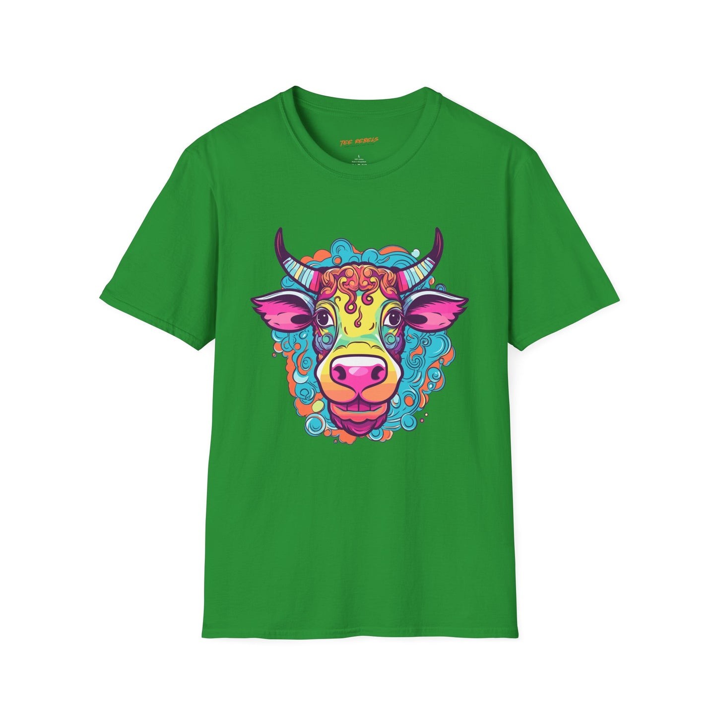 Psychedelic Cow TeeShirt, Fun Farm Animal TeeShirt | Cow Frequency