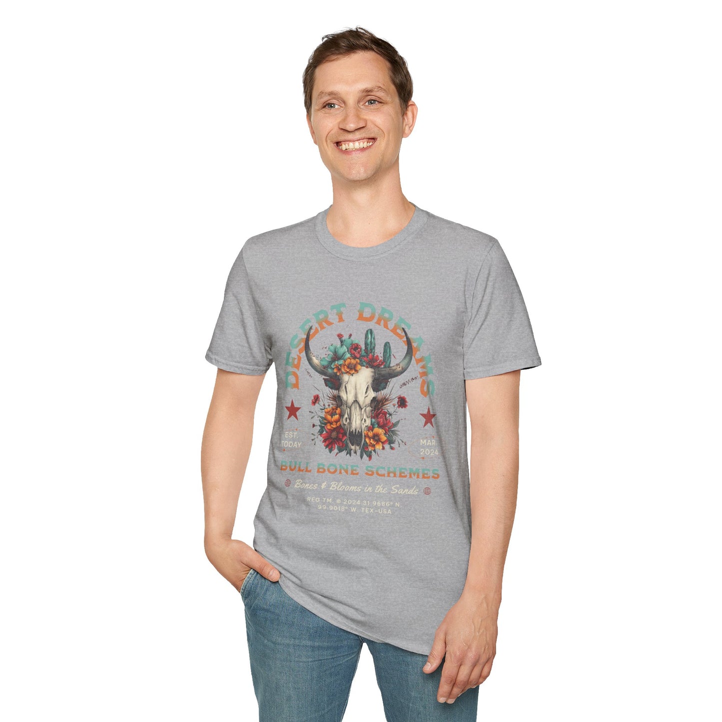 Desert Dreams Unisex Streetwear T-Shirt | Western Vintage Graphic Tee | Desert Rebel Frequency