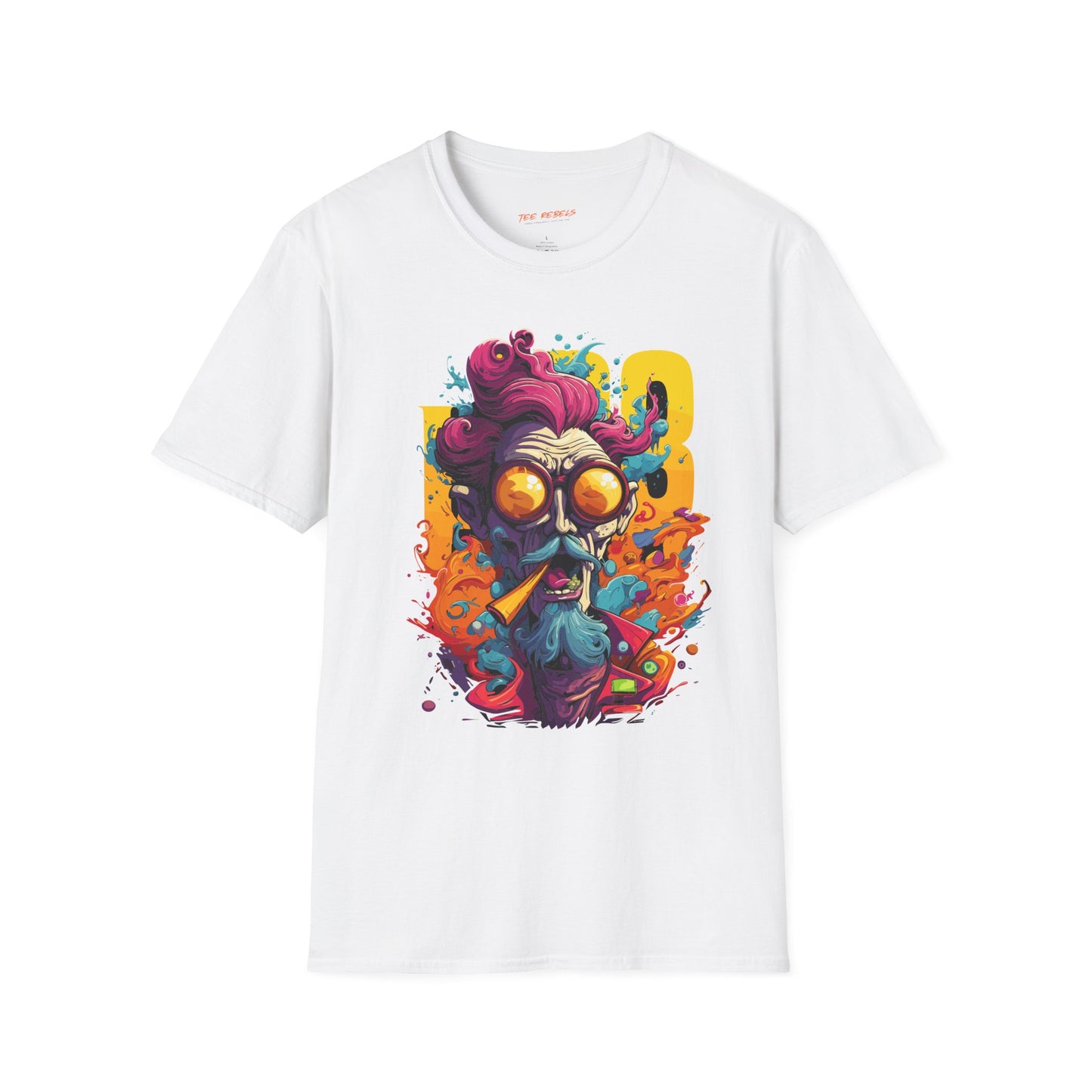 Psychedelic Gramps Smoking Unisex T-Shirt | Gramps Rebel Frequency