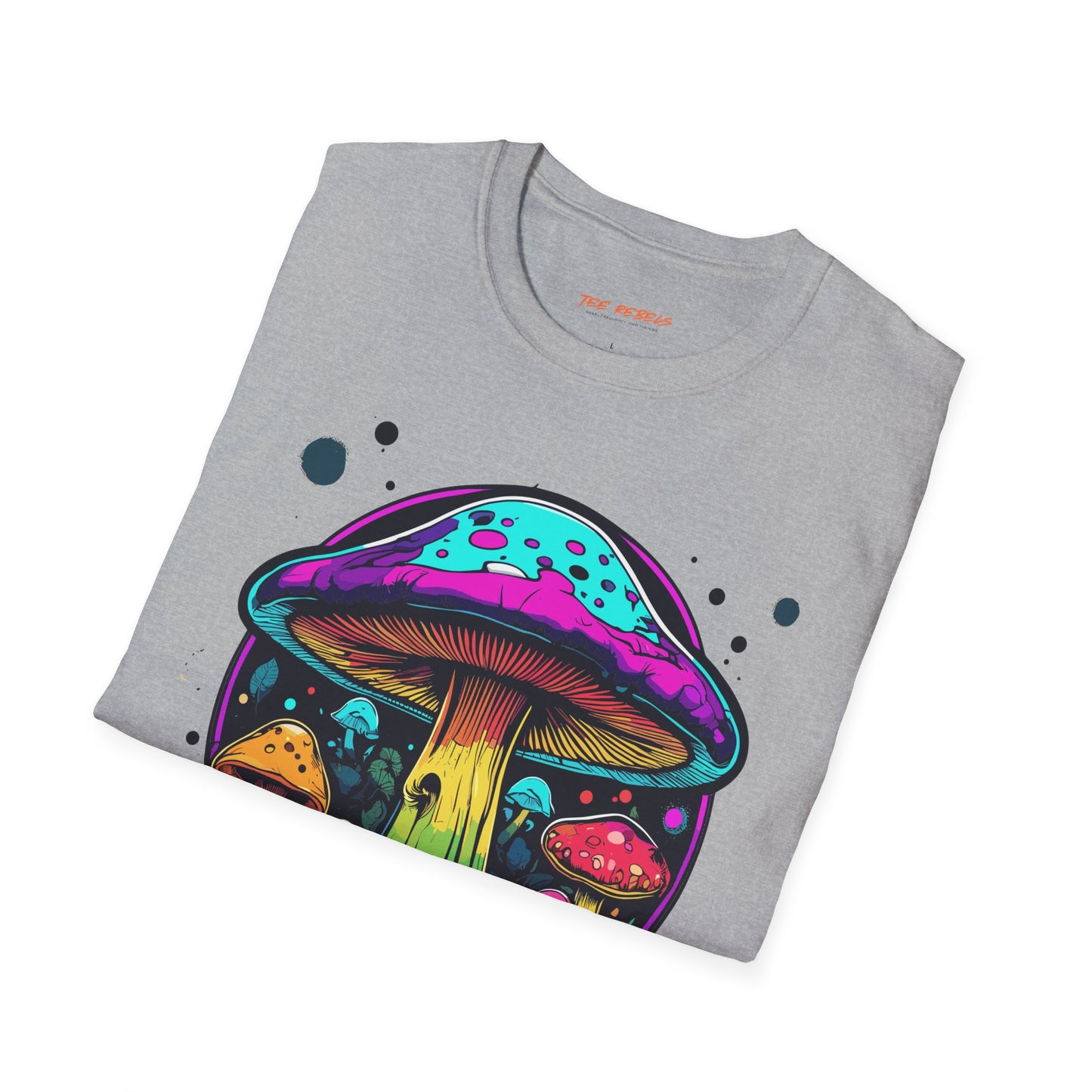 Psychedelic Mushroom Unisex Softstyle T-Shirt | Mushroom Frequency