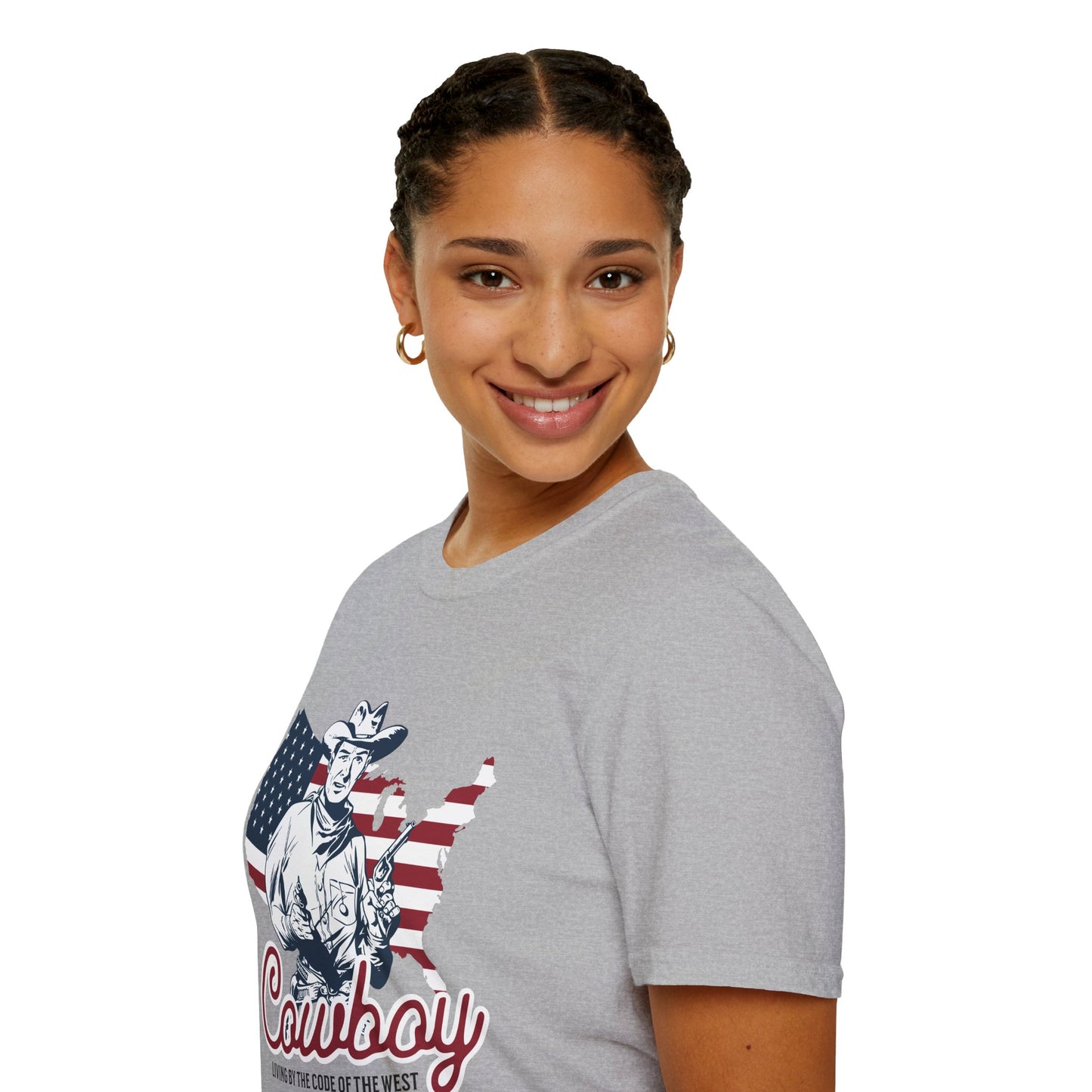 Cowboy USA Unisex Streetwear T-Shirt | Cowboy Graphic T-Shirt | Cowboy Rebel Frequency
