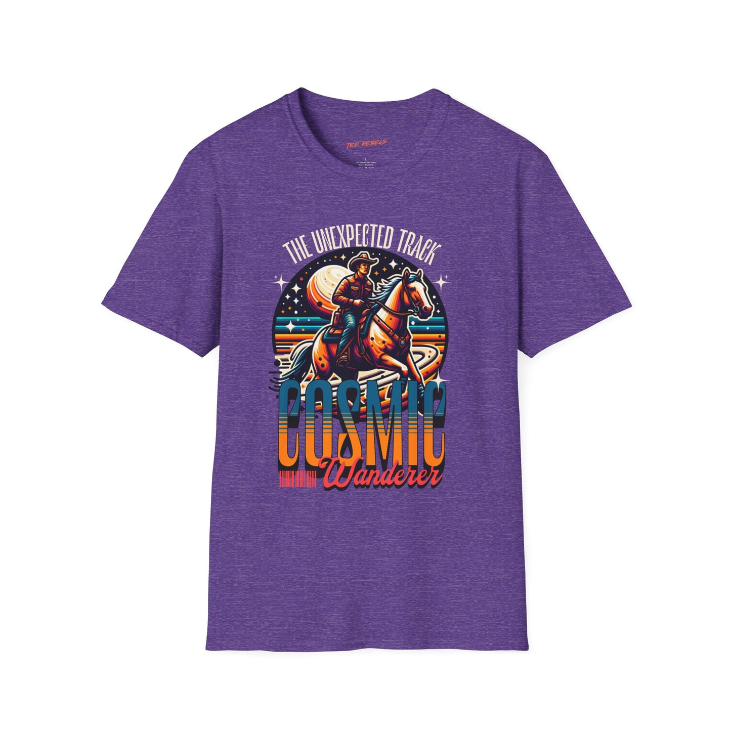 Cosmic Wanderer Unisex Streetwear T-Shirt | Cosmic Western Graphic T-Shirt | Wanderer Rebel Frequency