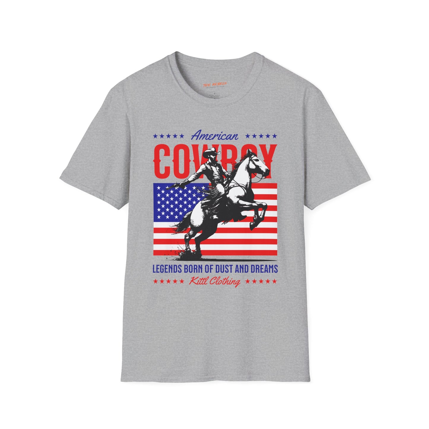 American Cowboy Unisex Streetwear T-Shirt | American Cowboy Graphic T-Shirt | Cowboy Rebel T-Shirt