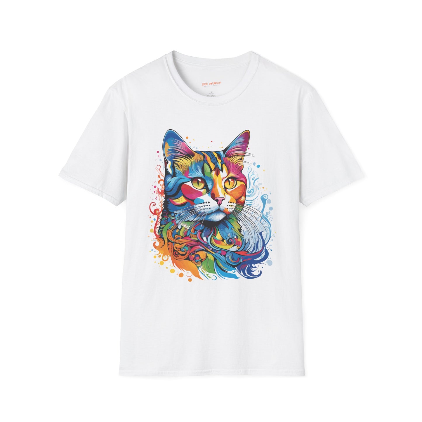 Psychedelic Cat Beauty Unisex T-Shirt | Cat Rebel Frequency