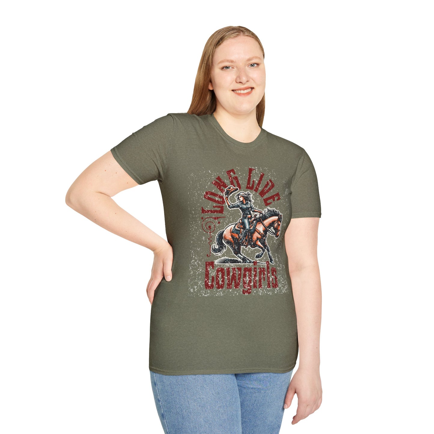 Long Live Cowgirls Unisex Streetwear T-Shirt | American Cowgirl Graphic T-Shirt | Cowgirl Rebel Frequency