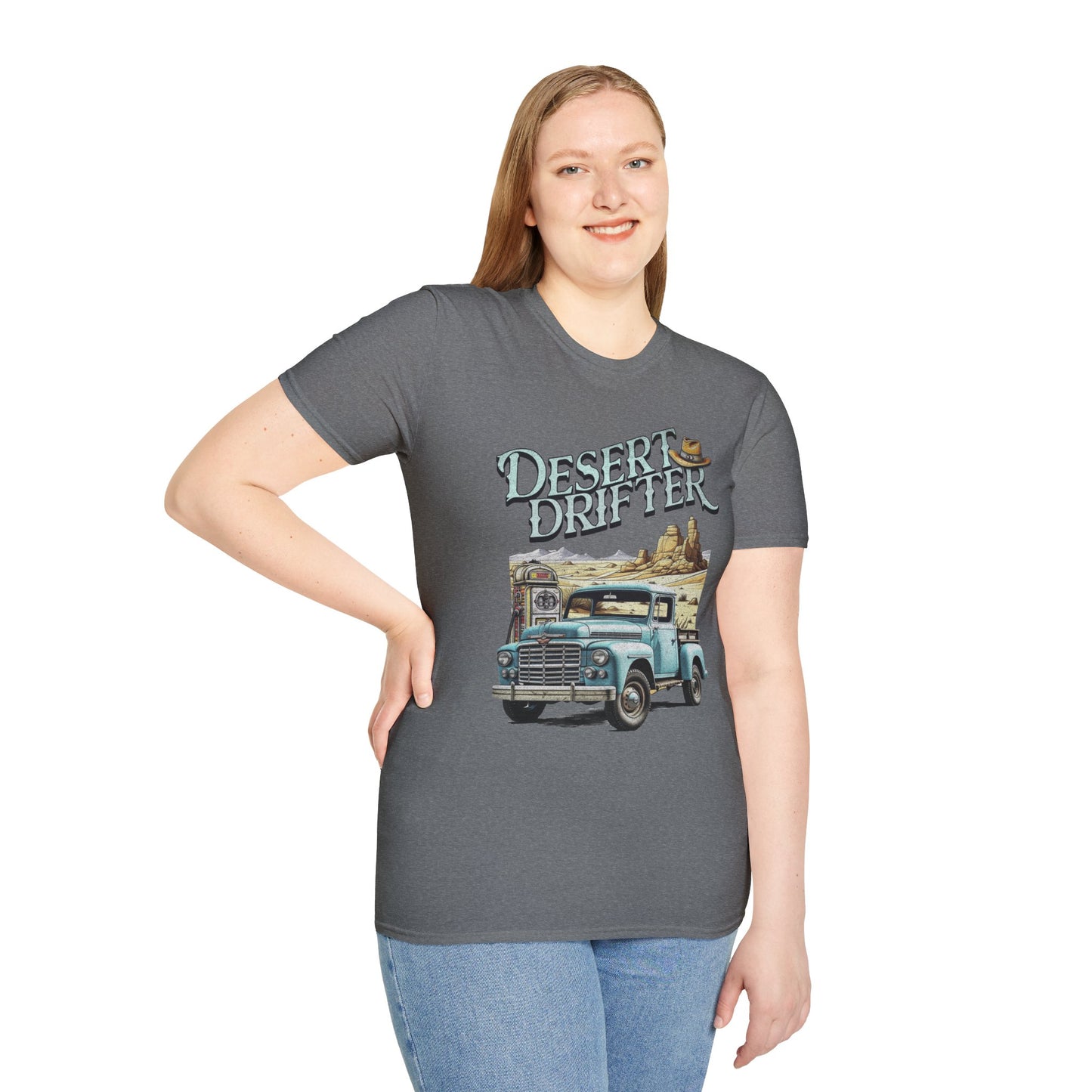 Desert Drifter Unisex Streetwear Graphic T-Shirt | Western Vintage Graphic T-Shirt | Desert Rebel Frequency