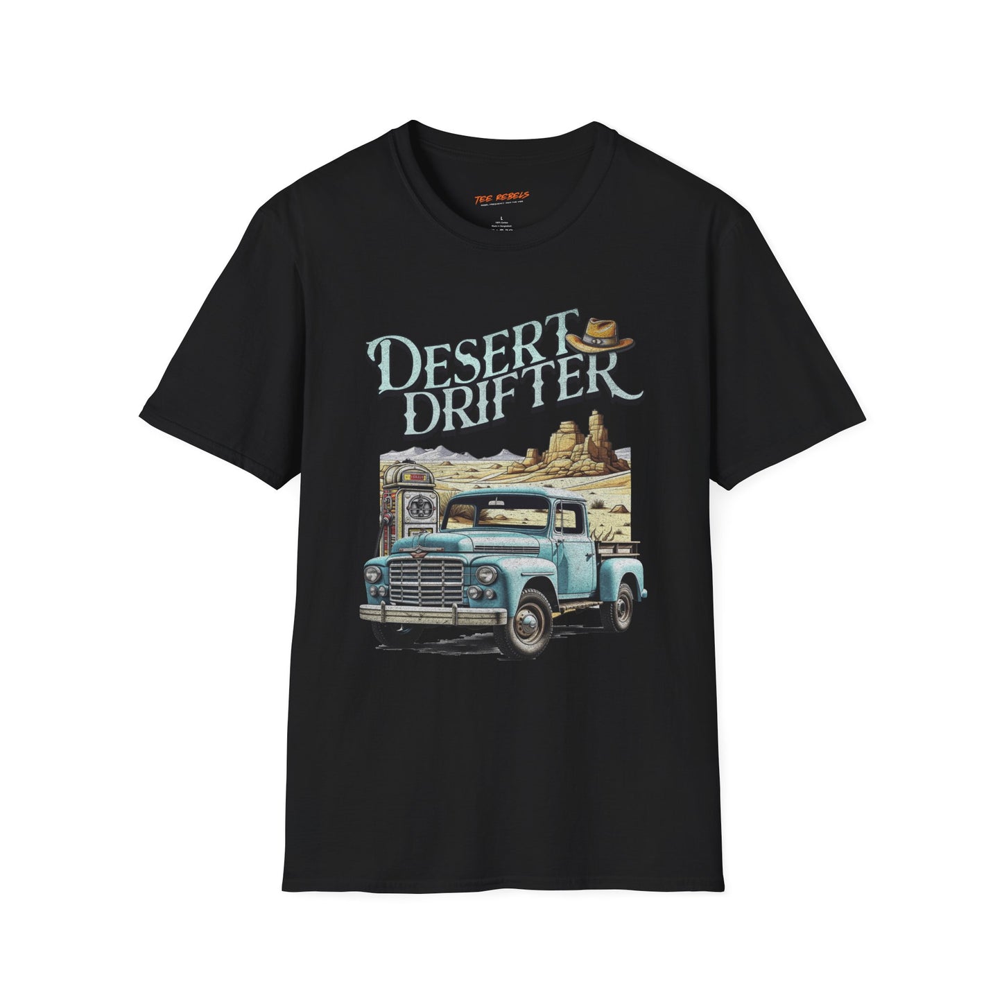 Desert Drifter Unisex Streetwear Graphic T-Shirt | Western Vintage Graphic T-Shirt | Desert Rebel Frequency