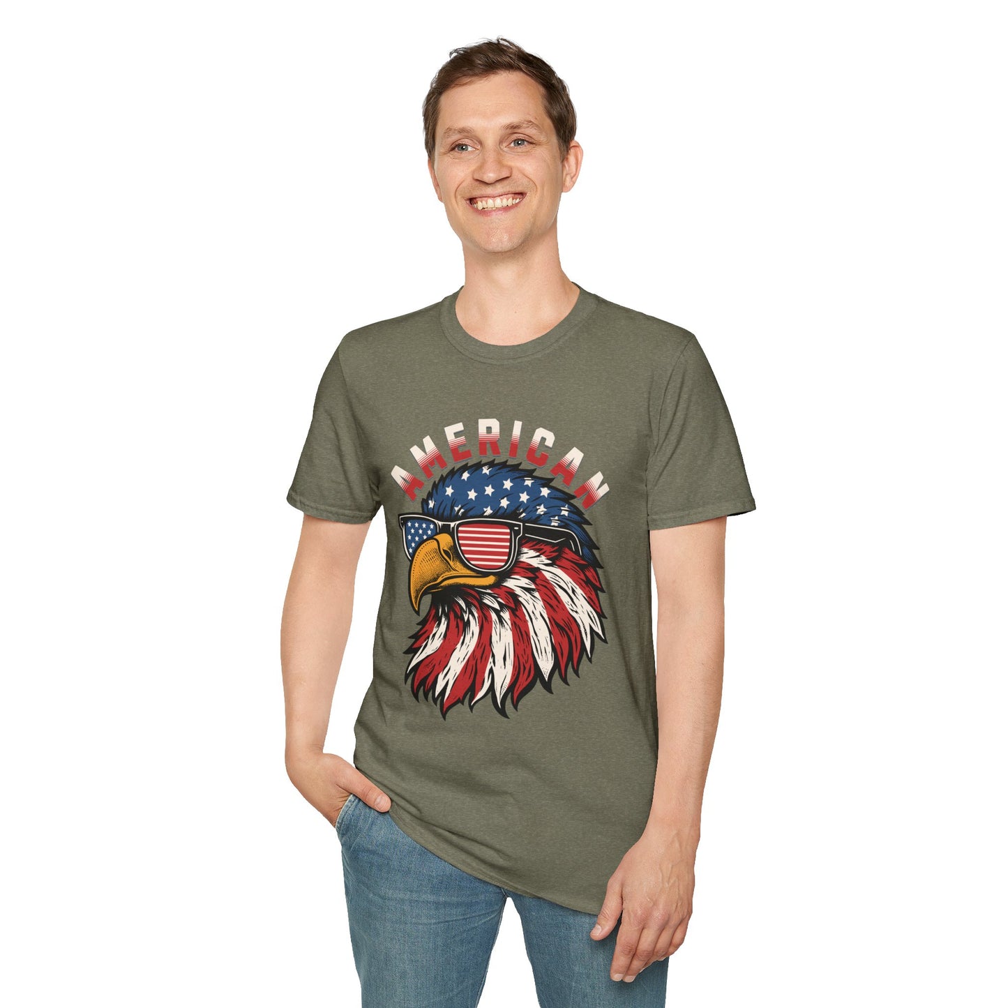 American Eagle USA Unisex Streetwear T-Shirt | American Graphic T-Shirt | Eagle Rebel Frequency