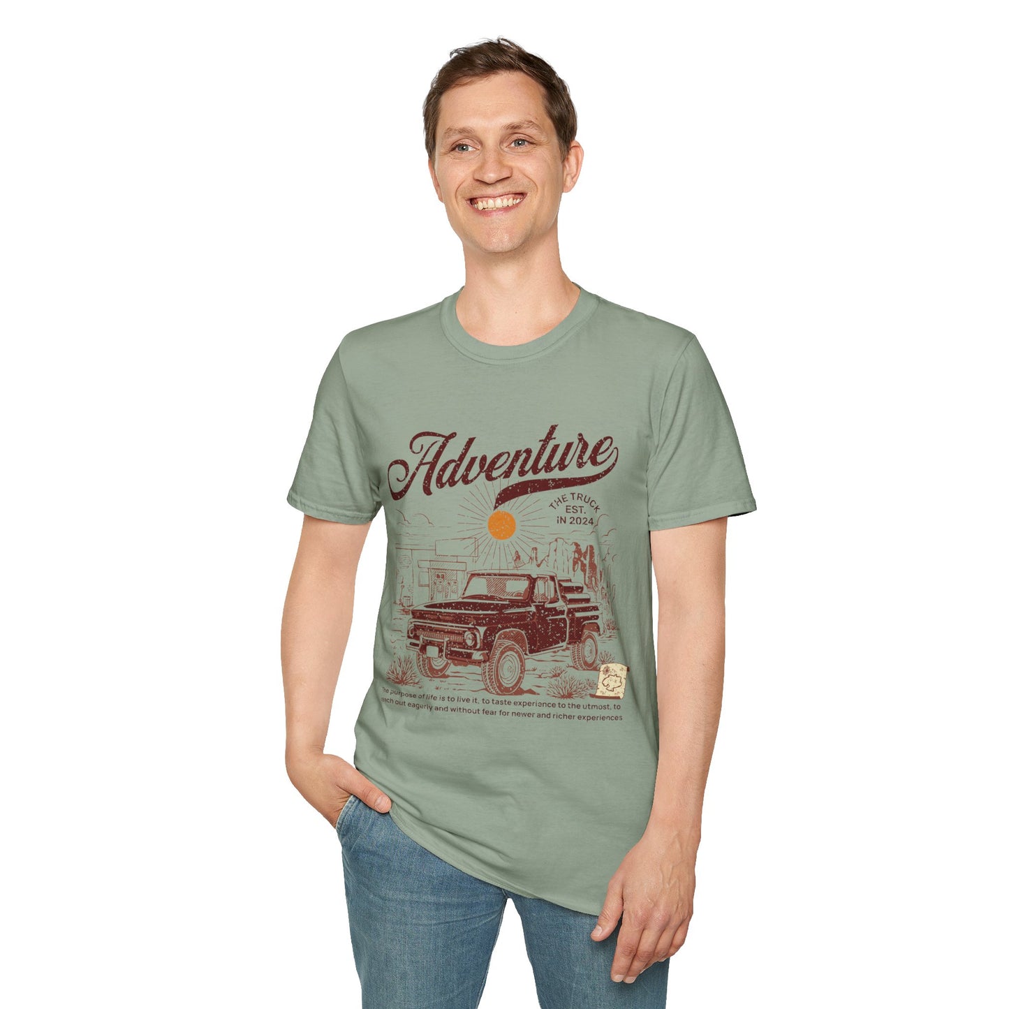 Adventure Truckin Unisex Streetwear T-Shirt | Adventure Graphic T-Shirt | Adventure Rebel Frequency