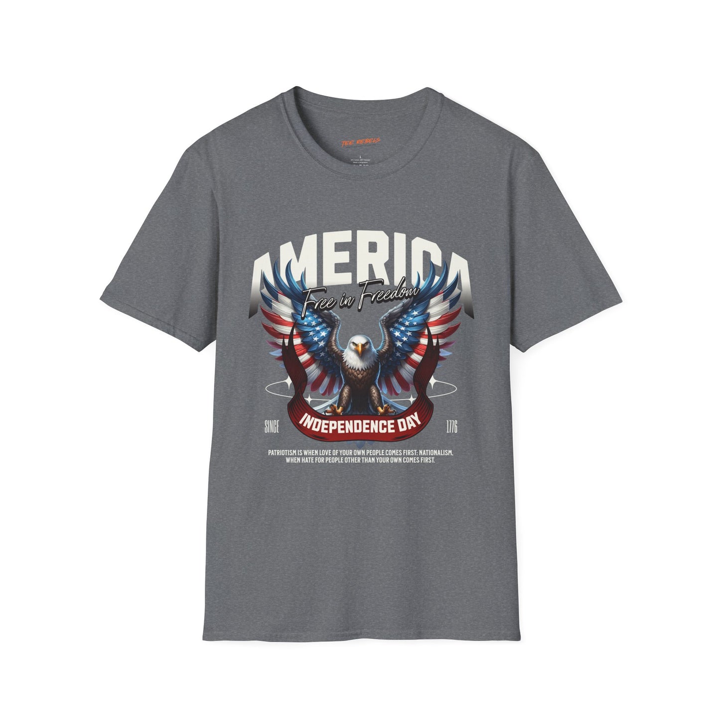 America Independence Day Eagle Unisex Streetwear T-Shirt | America Graphic Tee | Eagle Rebel Frequency