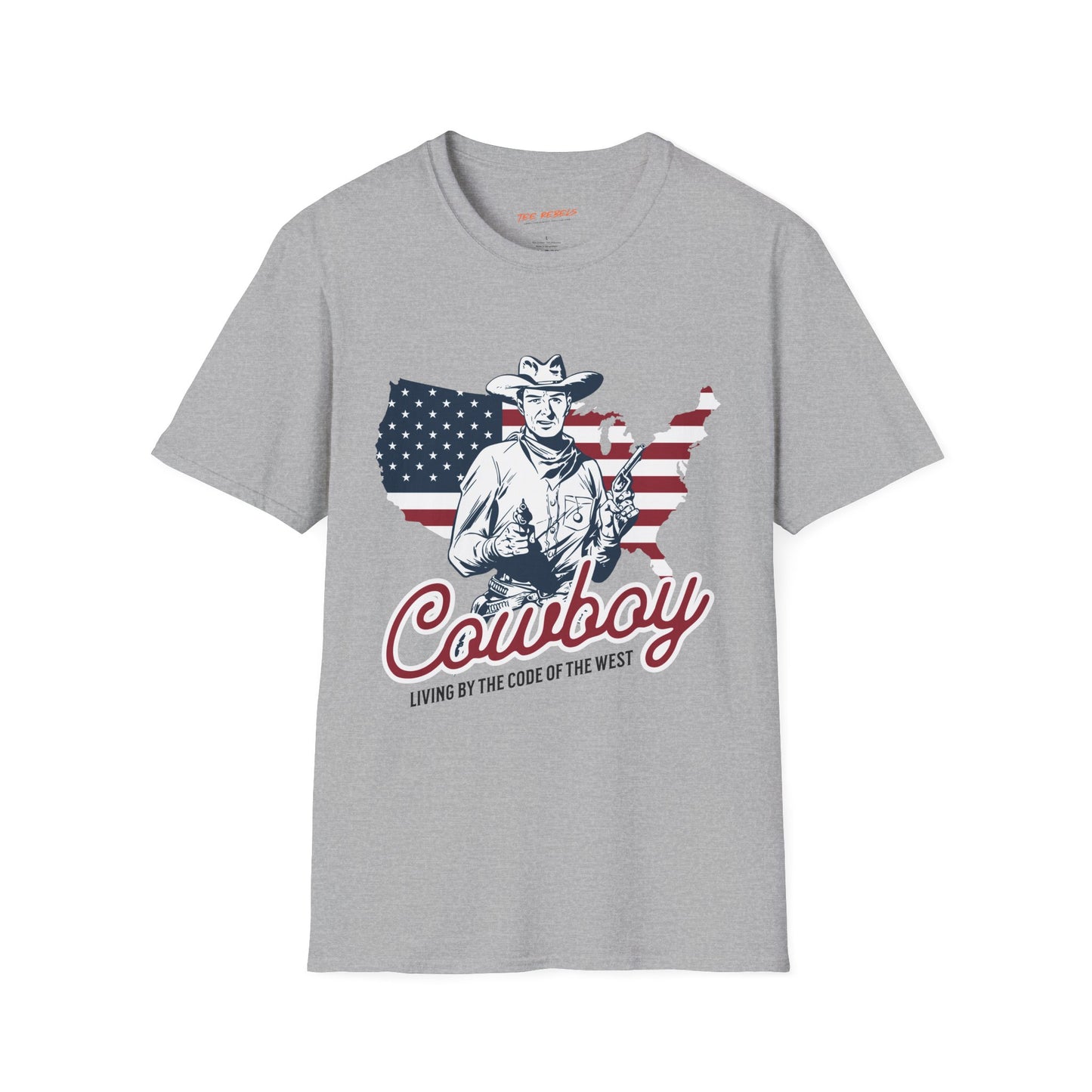 Cowboy USA Unisex Streetwear T-Shirt | Cowboy Graphic T-Shirt | Cowboy Rebel Frequency