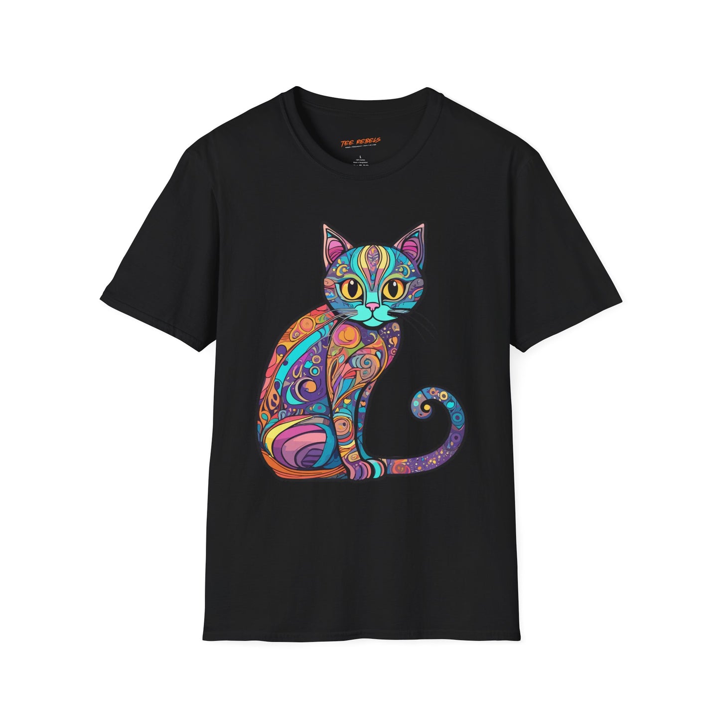 Psychedelic Cat Gaze Unisex T-Shirt | Cat Rebel Frequency