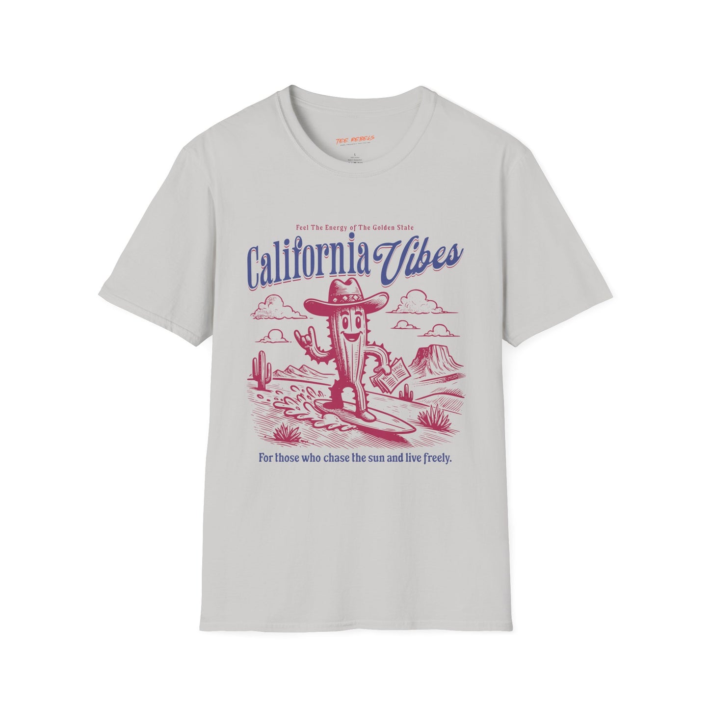 California Vibes Unisex Streetwear T-Shirt | American West Graphic T-Shirt | Californian Rebel Frequency