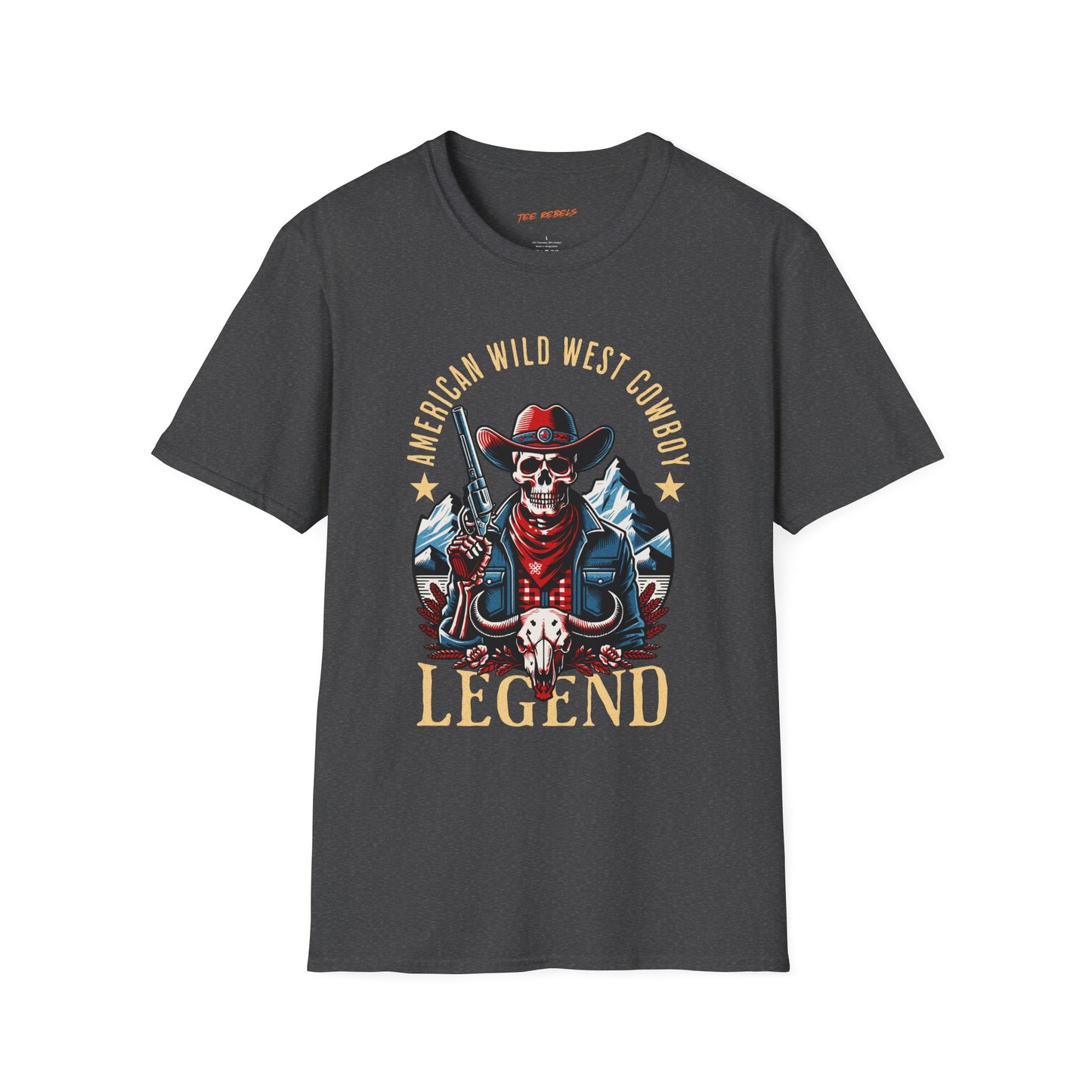 American Wild West Cowboy Legend Unisex Streetwear T-Shirt | American Cowboy Graphic T-Shirt | Cowboy Rebel Frequency