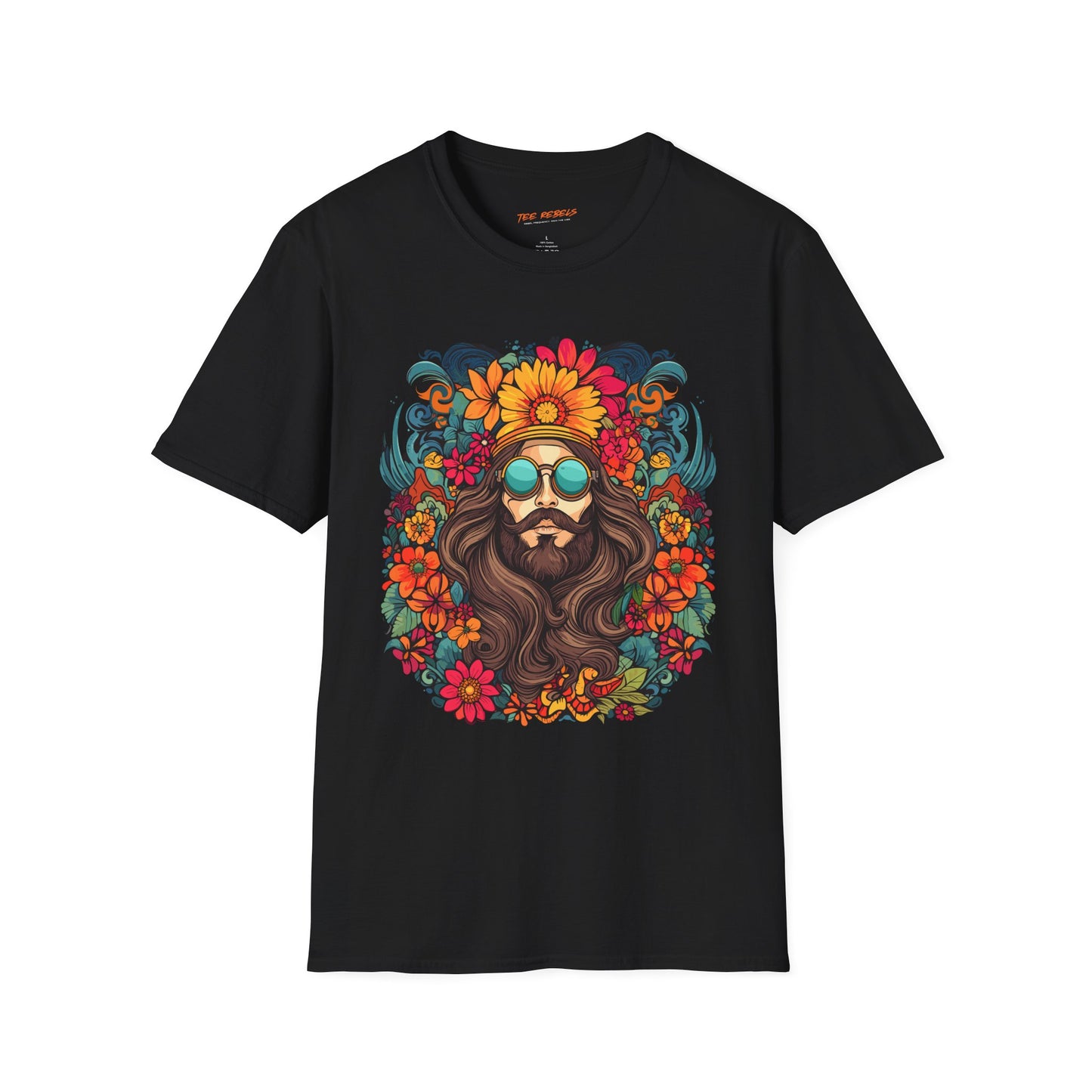 Psychedelic Bohemian Floral Man Unisex T-Shirt | Bohemian Rebel Frequency