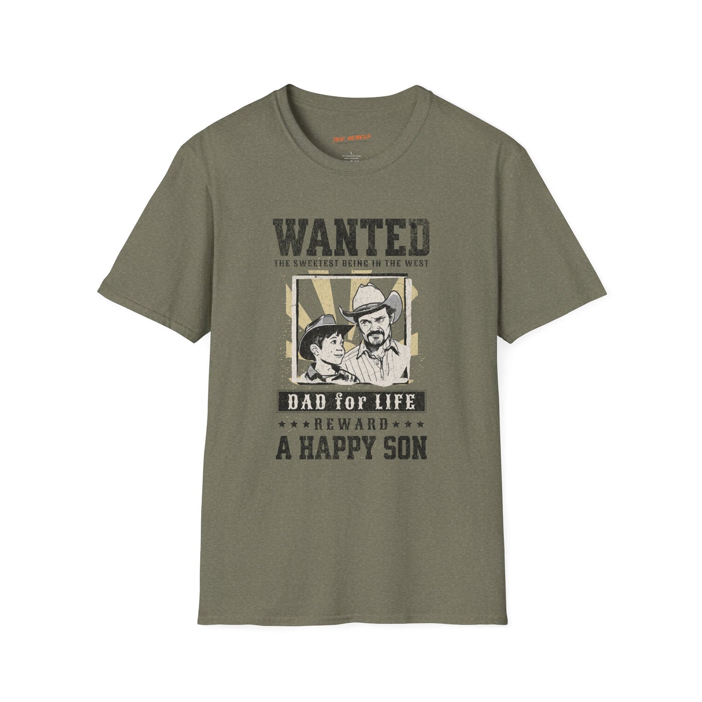 Wanted Dad For Life Unisex Streetwear T-Shirt | Western Graphic T-Shirt | Dad Rebel Frequency