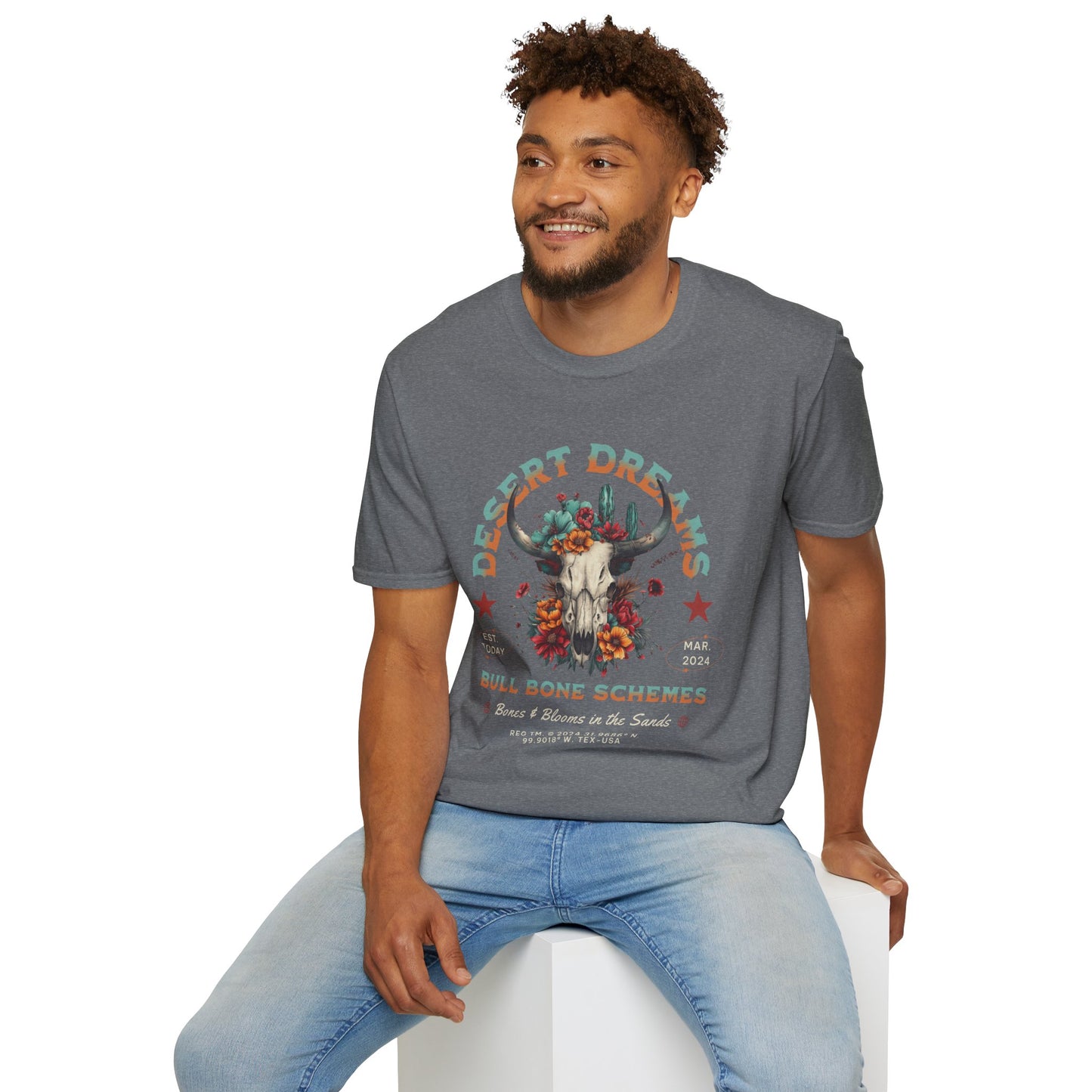 Desert Dreams Unisex Streetwear T-Shirt | Western Vintage Graphic Tee | Desert Rebel Frequency