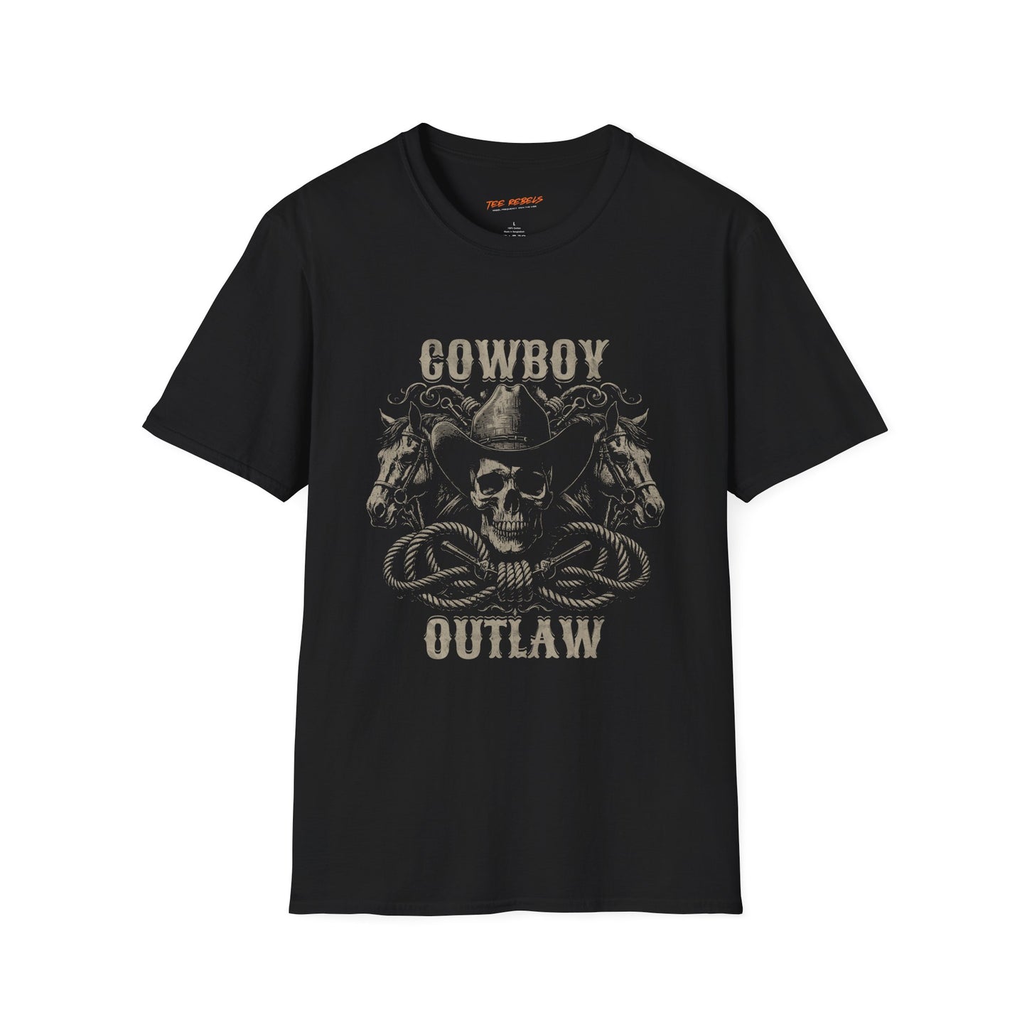 Cowboy Outlaw Unisex Streetwear T-Shirt | Cowboy Graphic T-Shirt | Outlaw Rebel Frequency