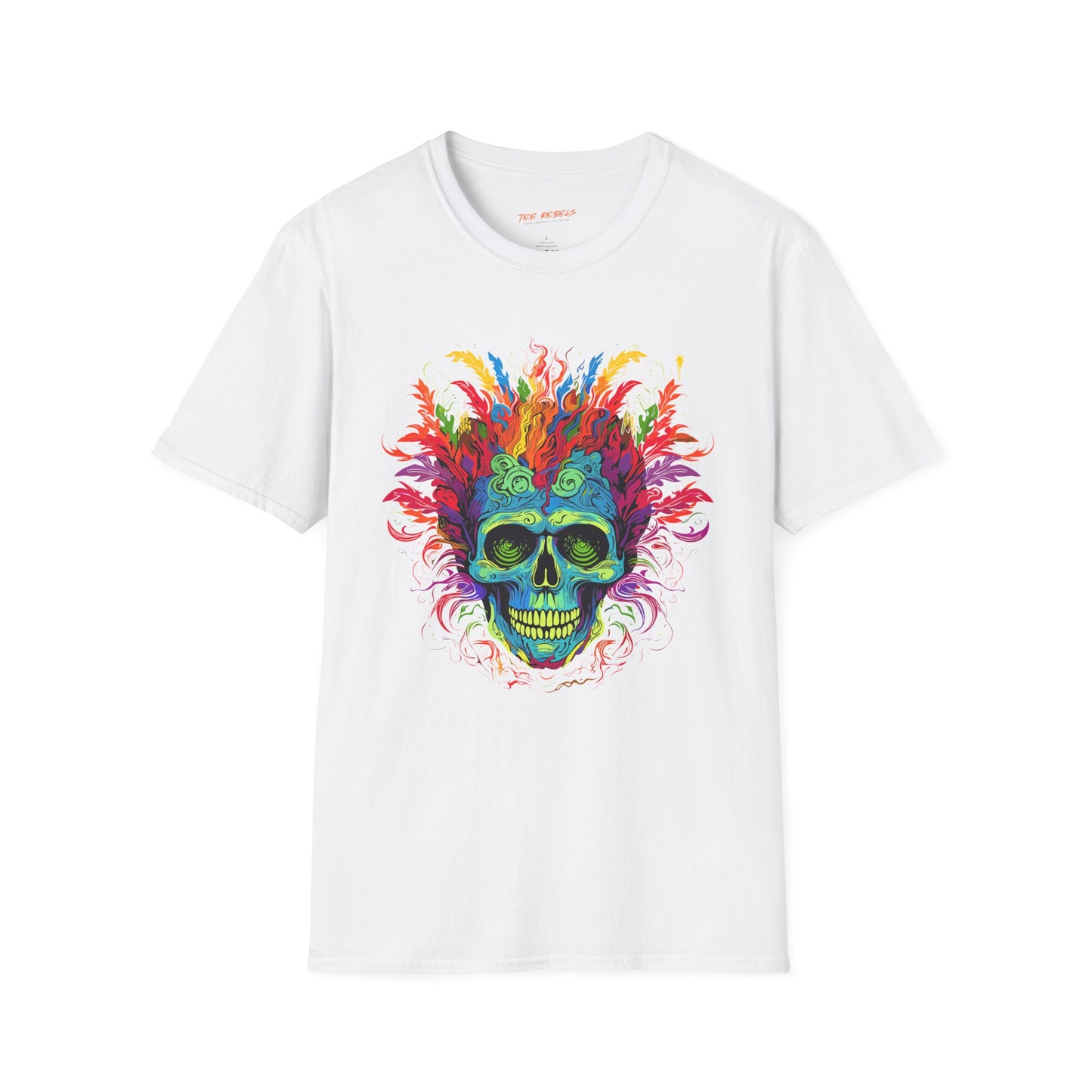 Psychedelic Skull & Feather Unisex T-Shirt | Skull Rebel Frequency