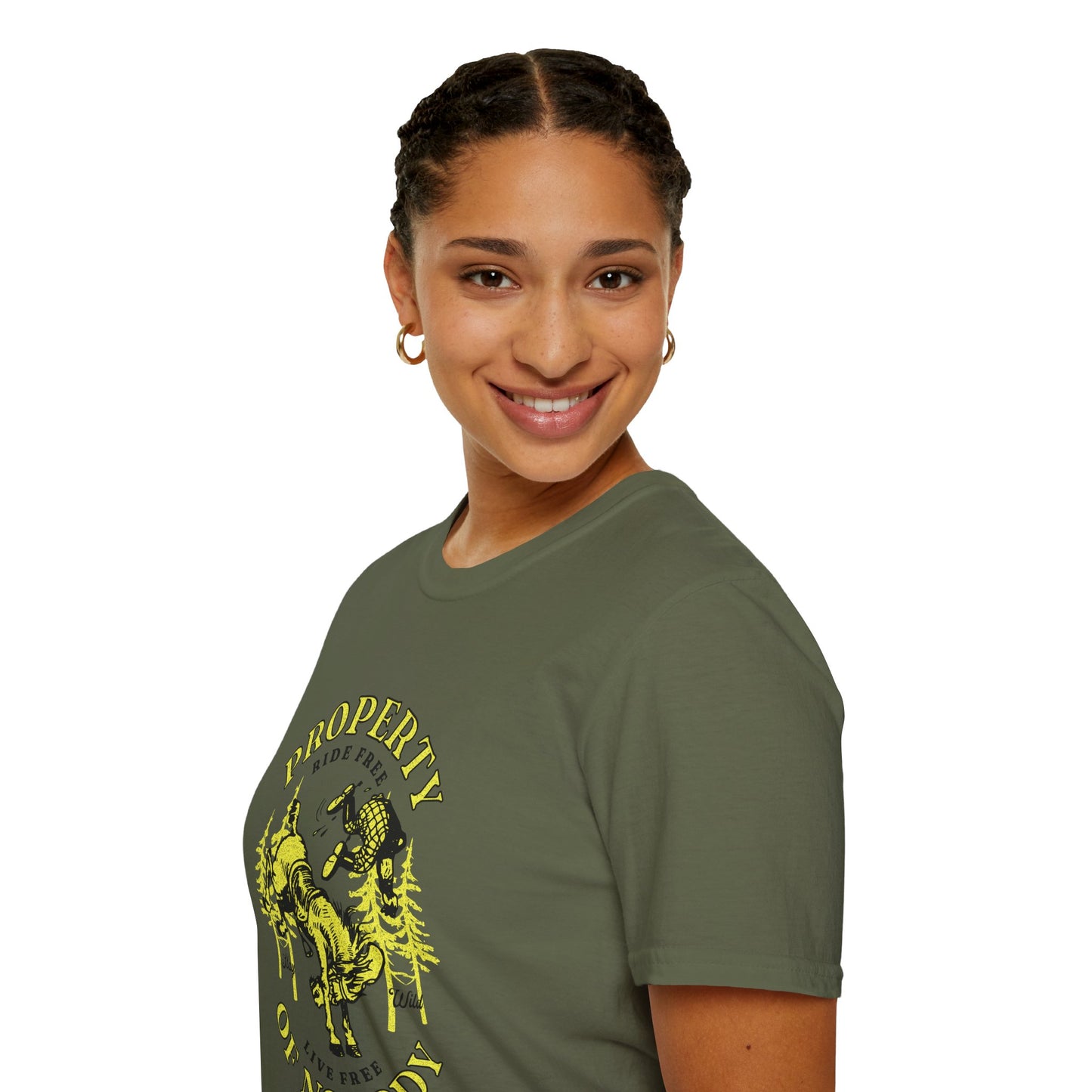Property of Nobody Unisex Streetwear T-Shirt | Cowboy Graphic T-Shirt | Cowboy Rebel Frequency