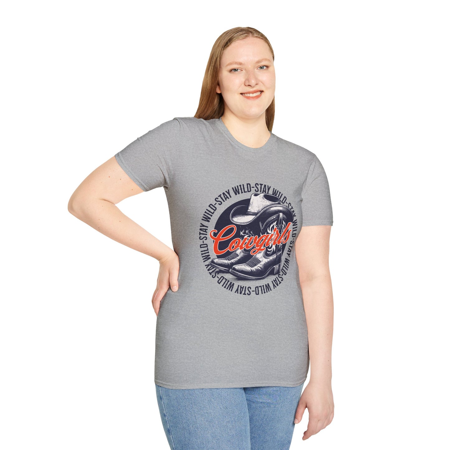 Cowgirls Stay Wild Unisex Streetwear T-Shirt | Cowgirls Graphic T-Shirt | Trendy Casual Wear | Cowgirls Rebel Frequency