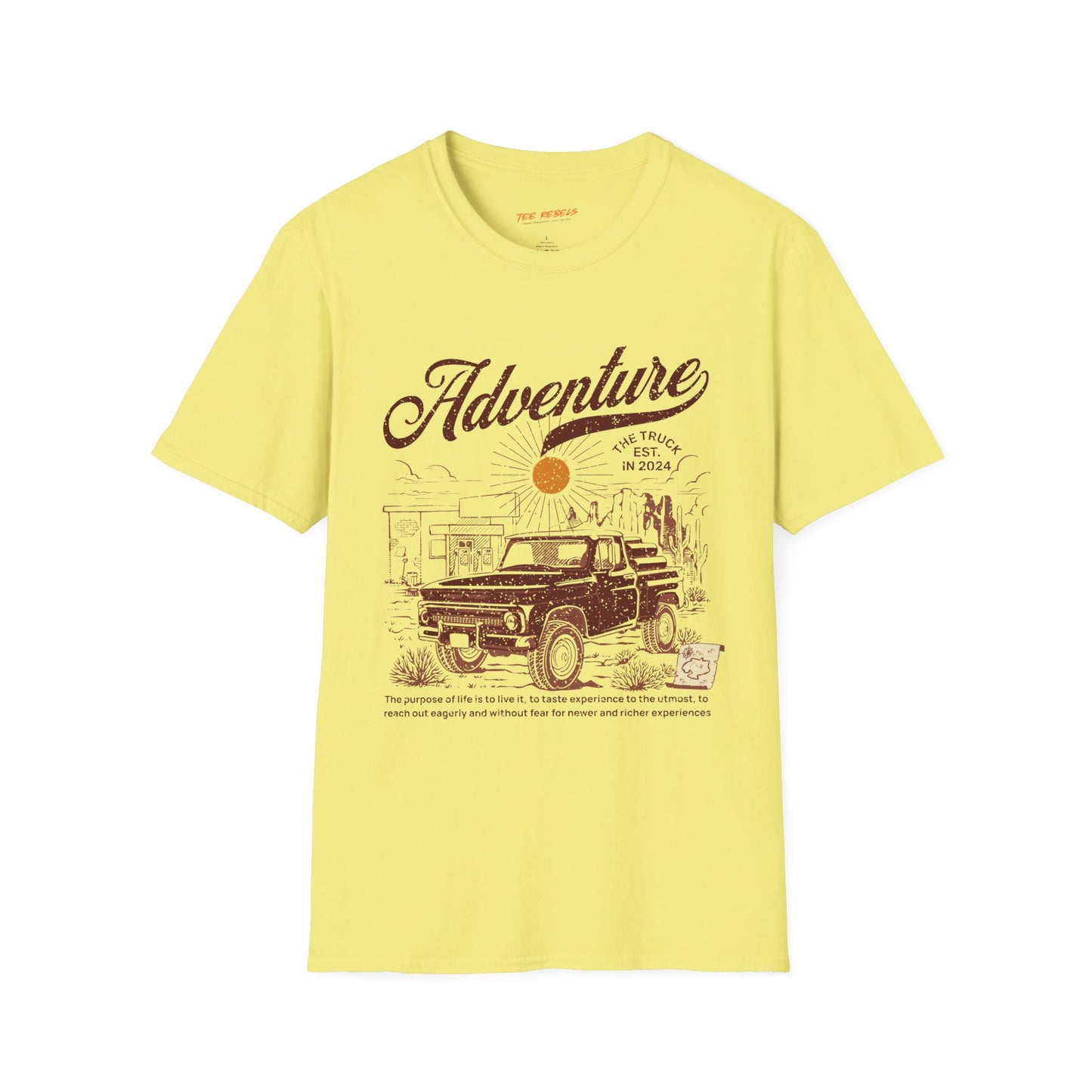 Adventure Truckin Unisex Streetwear T-Shirt | Adventure Graphic T-Shirt | Adventure Rebel Frequency