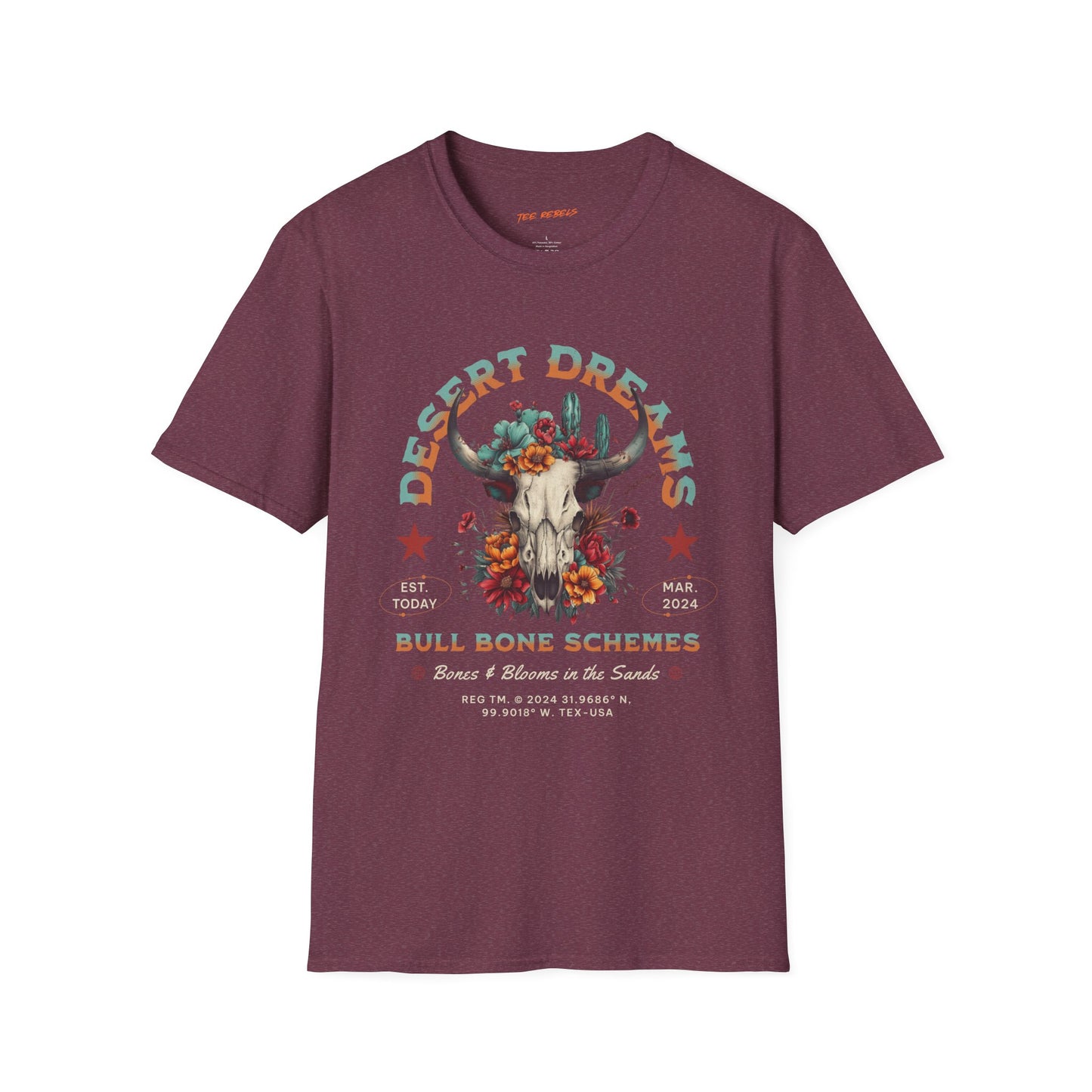 Desert Dreams Unisex Streetwear T-Shirt | Western Vintage Graphic Tee | Desert Rebel Frequency