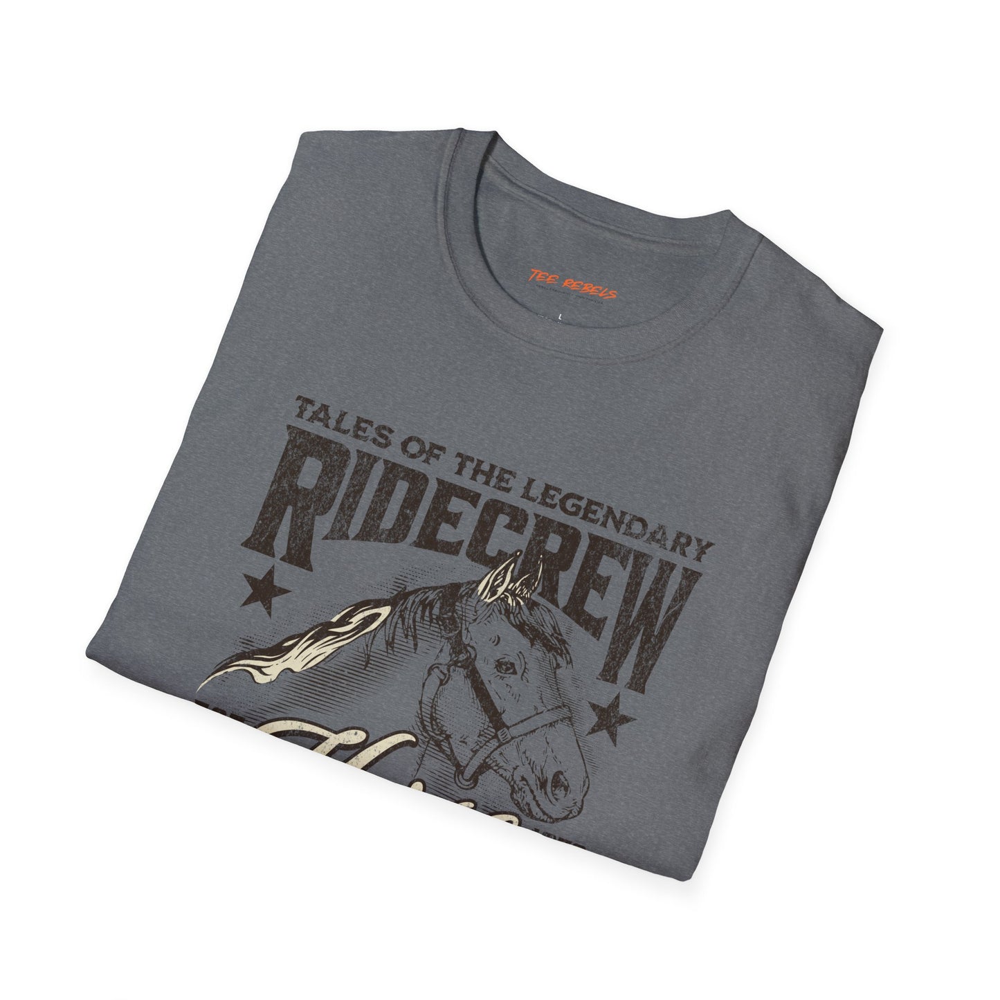 Ridecrew Stables Texas Unisex Streetwear T-Shirt | Horse Graphic T-Shirt | Horse Rebel Frequency