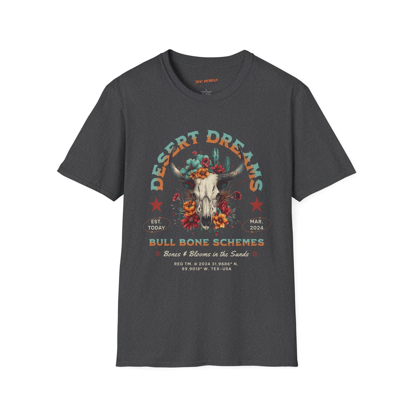 Desert Dreams Unisex Streetwear T-Shirt | Western Vintage Graphic Tee | Desert Rebel Frequency