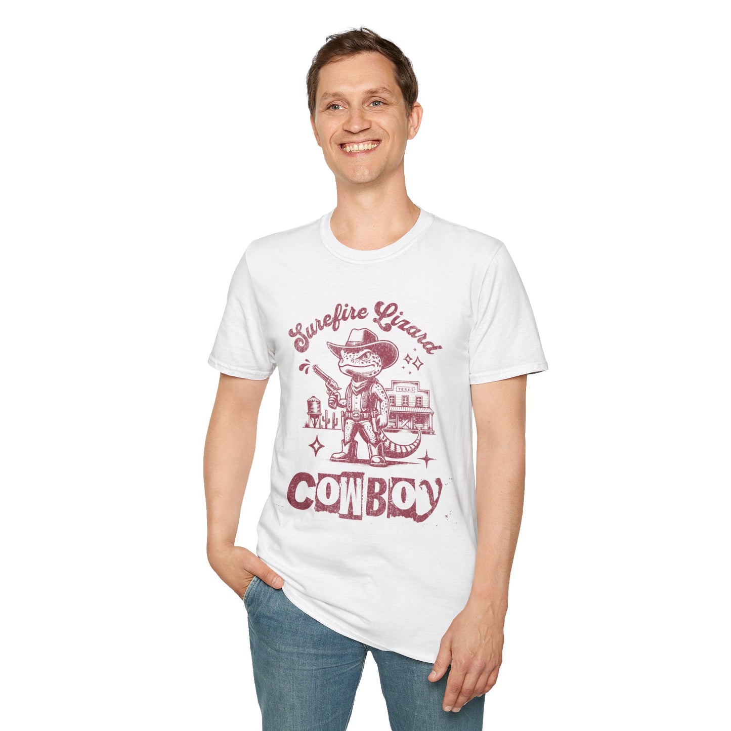 Surefire Lizard Cowboy Unisex Streetwear T-Shirt | Cowboy Graphic T-Shirt | Cowboy Rebel Frequency