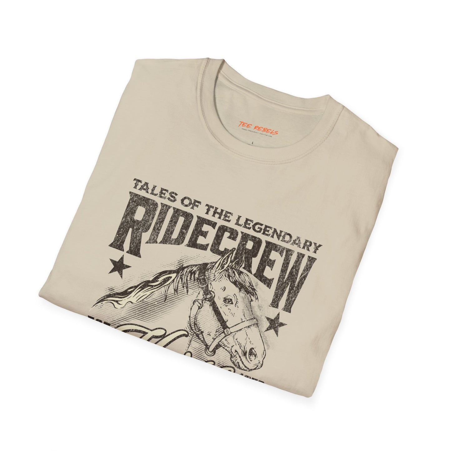 Ridecrew Stables Texas Unisex Streetwear T-Shirt | Horse Graphic T-Shirt | Horse Rebel Frequency