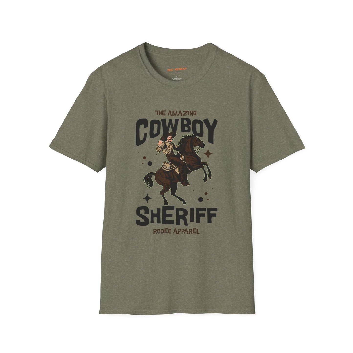 Cowboy Sheriff Unisex Streetwear T-Shirt | Western Graphic T-Shirt | Cowboy Rebel Frequency